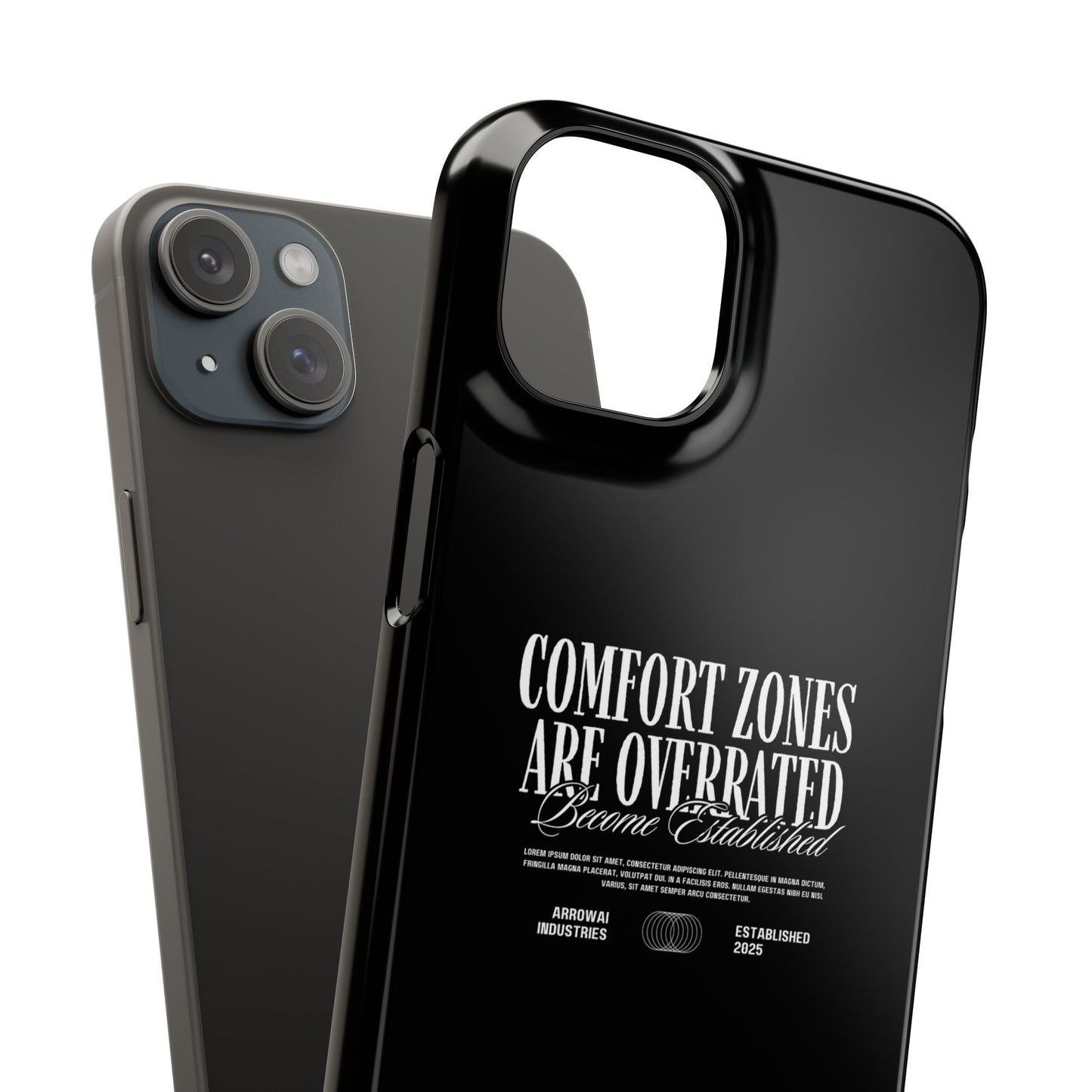 Bold Statement Snap Case – Comfort Zones Are Overrated, Phone Cover, Gift for Him/Her, Trendy Case, Motivational Accessory