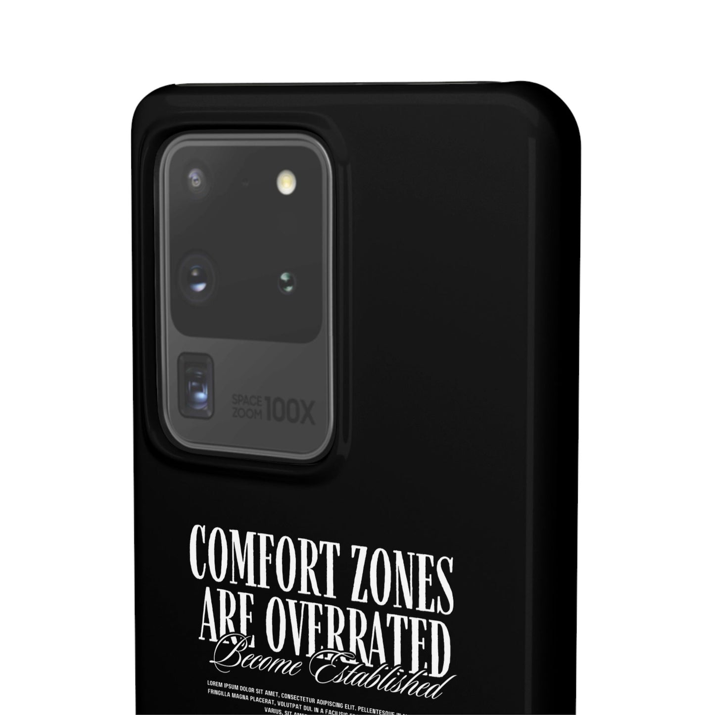 Bold Statement Snap Case – Comfort Zones Are Overrated, Phone Cover, Gift for Him/Her, Trendy Case, Motivational Accessory