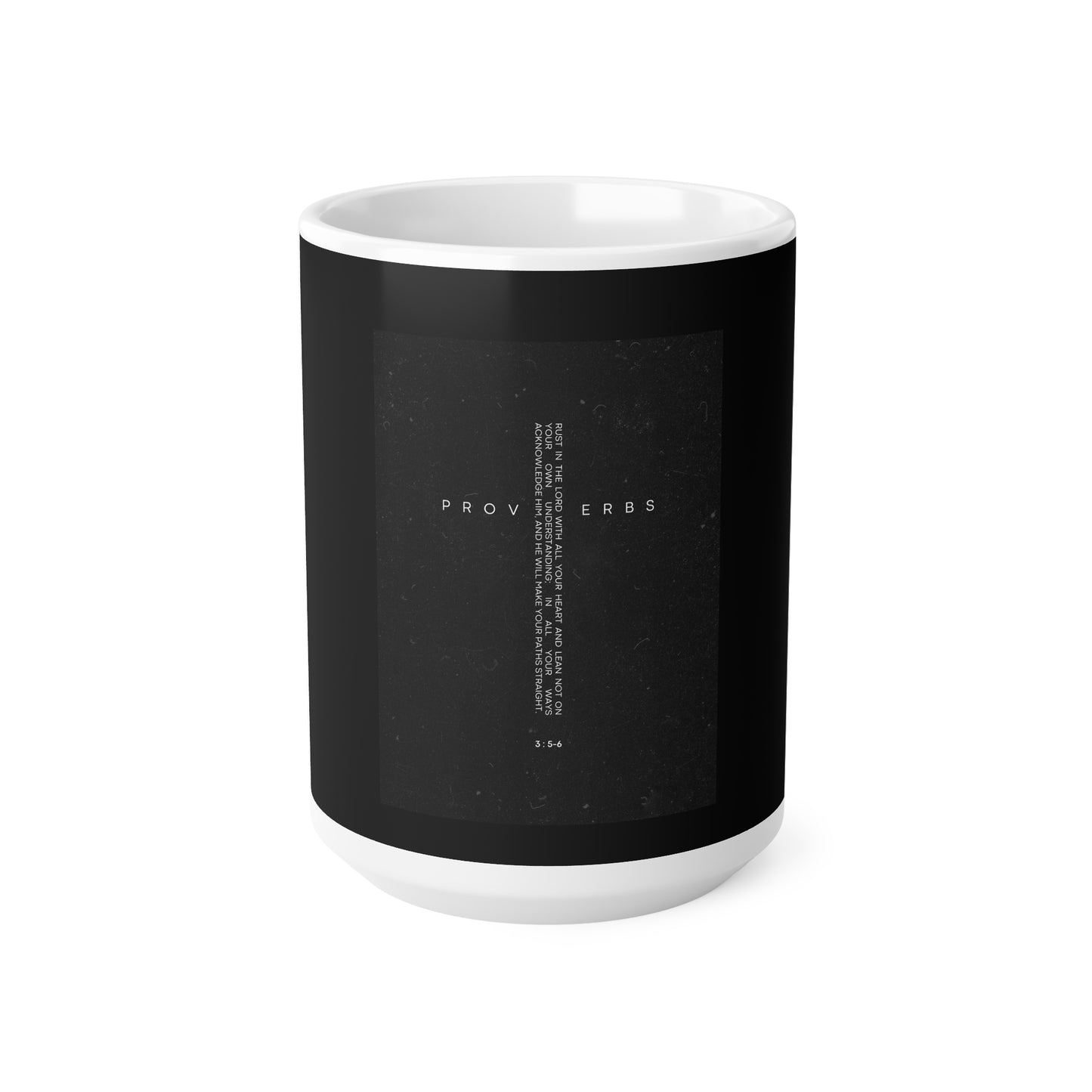 Elegant Proverbs Ceramic Coffee Mug - Inspirational Black Design
