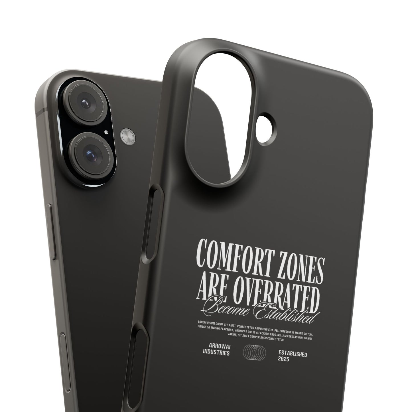 Bold Statement Snap Case – Comfort Zones Are Overrated, Phone Cover, Gift for Him/Her, Trendy Case, Motivational Accessory