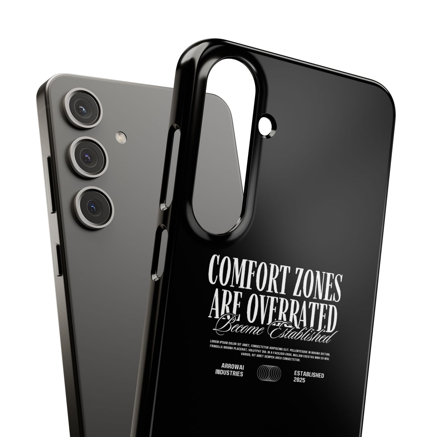 Bold Statement Snap Case – Comfort Zones Are Overrated, Phone Cover, Gift for Him/Her, Trendy Case, Motivational Accessory