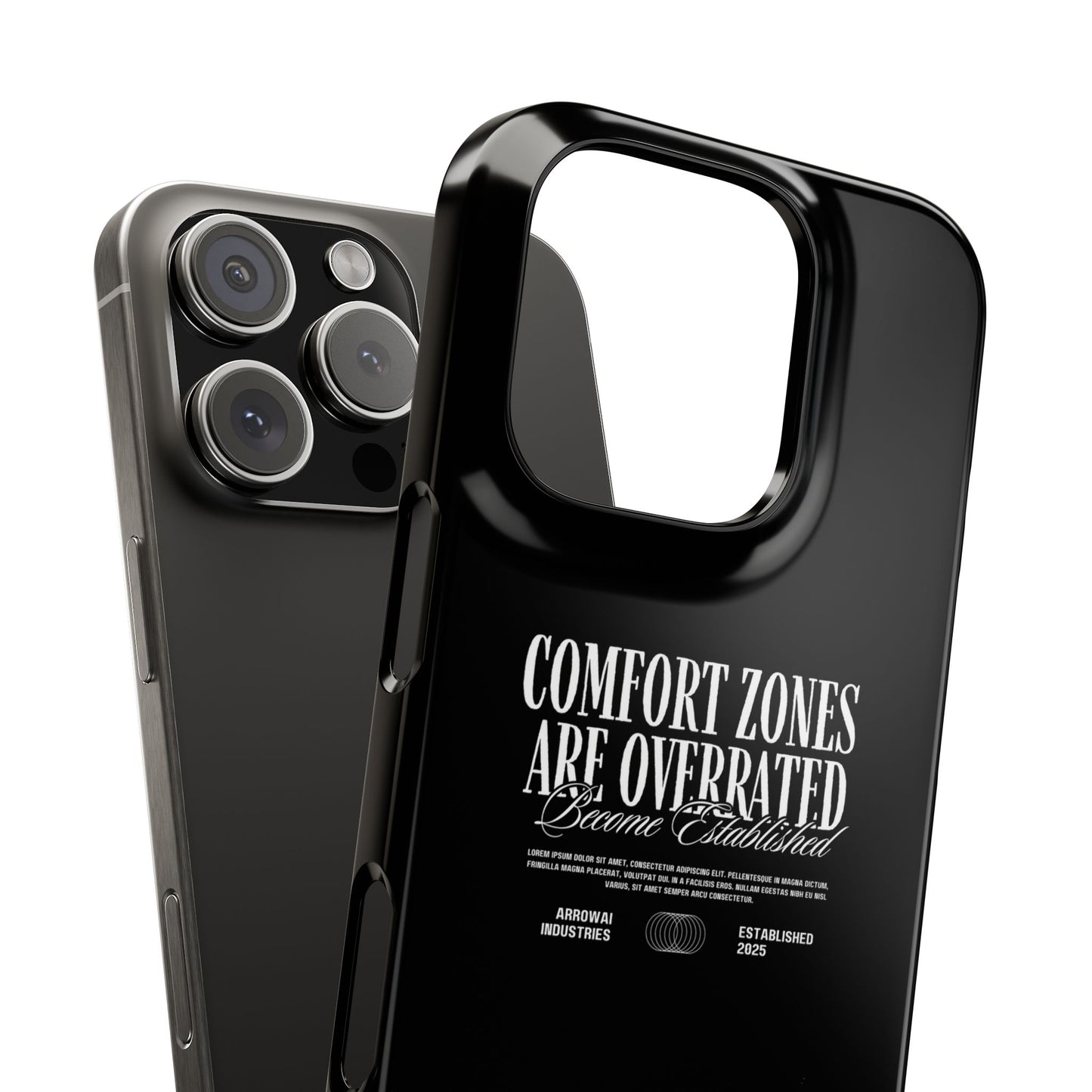 Bold Statement Snap Case – Comfort Zones Are Overrated, Phone Cover, Gift for Him/Her, Trendy Case, Motivational Accessory