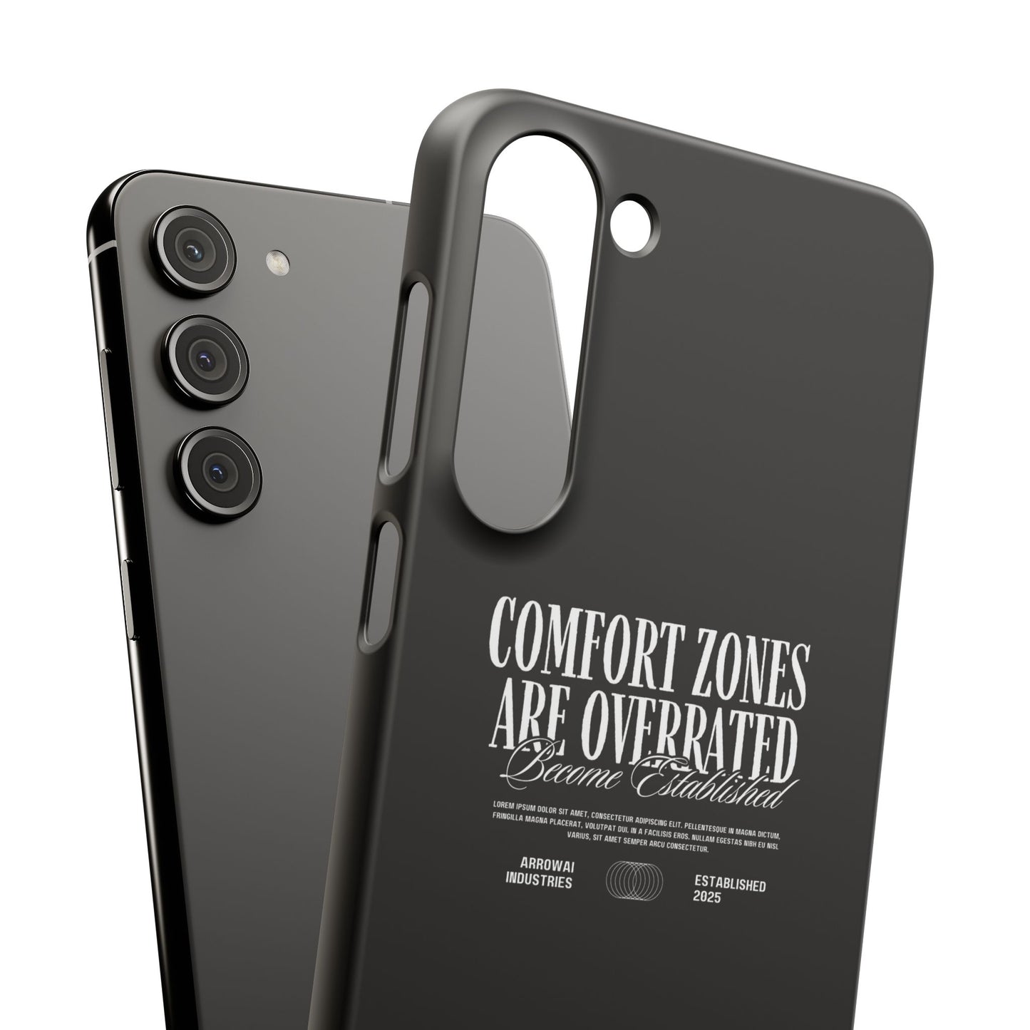 Bold Statement Snap Case – Comfort Zones Are Overrated, Phone Cover, Gift for Him/Her, Trendy Case, Motivational Accessory