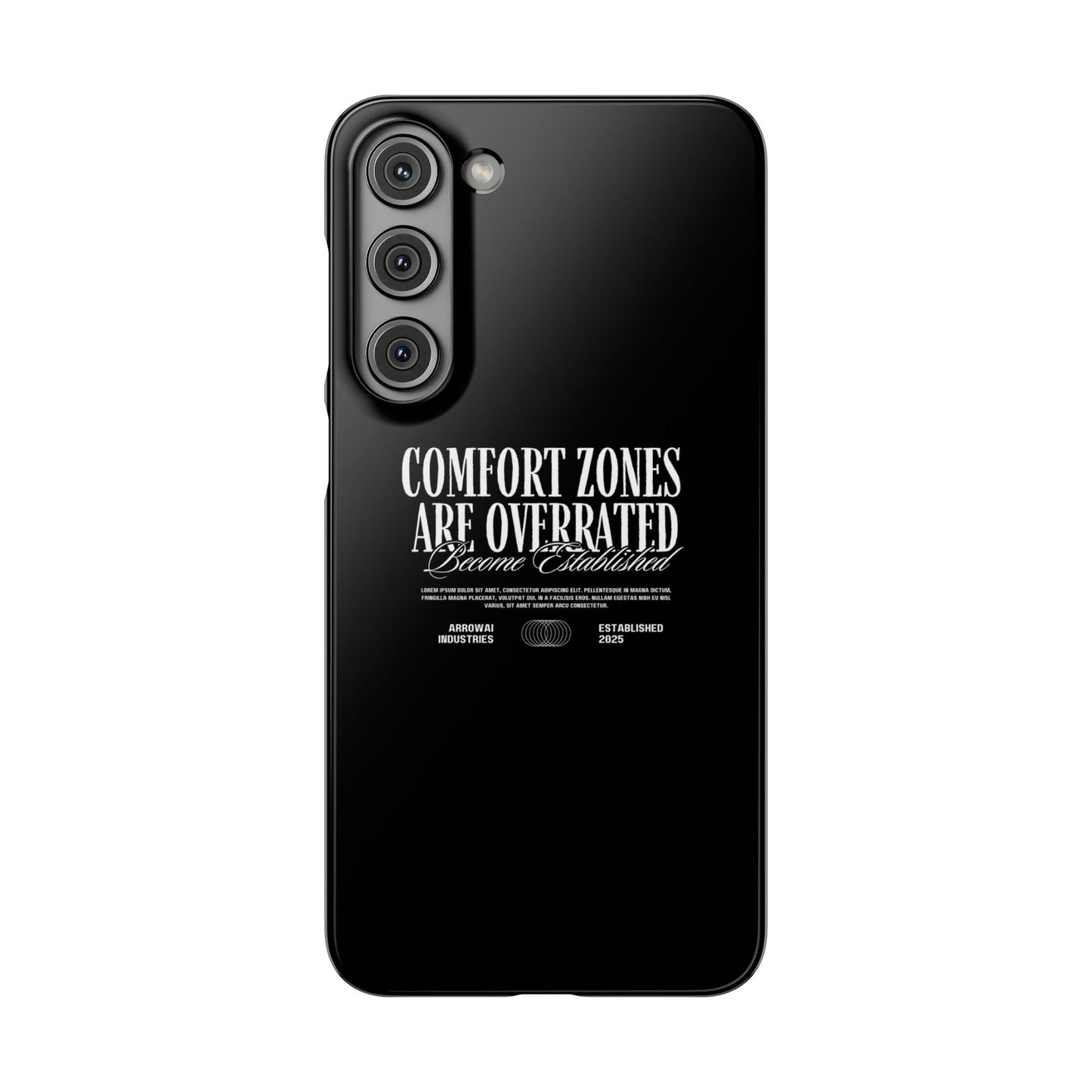 Bold Statement Snap Case – Comfort Zones Are Overrated, Phone Cover, Gift for Him/Her, Trendy Case, Motivational Accessory