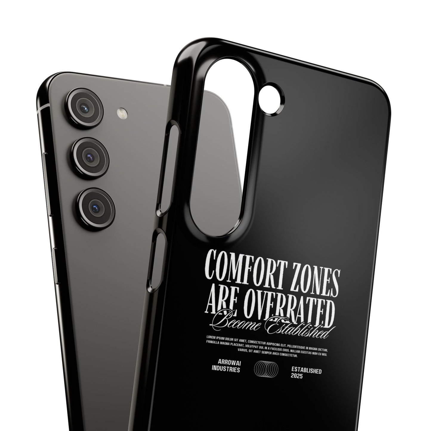 Bold Statement Snap Case – Comfort Zones Are Overrated, Phone Cover, Gift for Him/Her, Trendy Case, Motivational Accessory