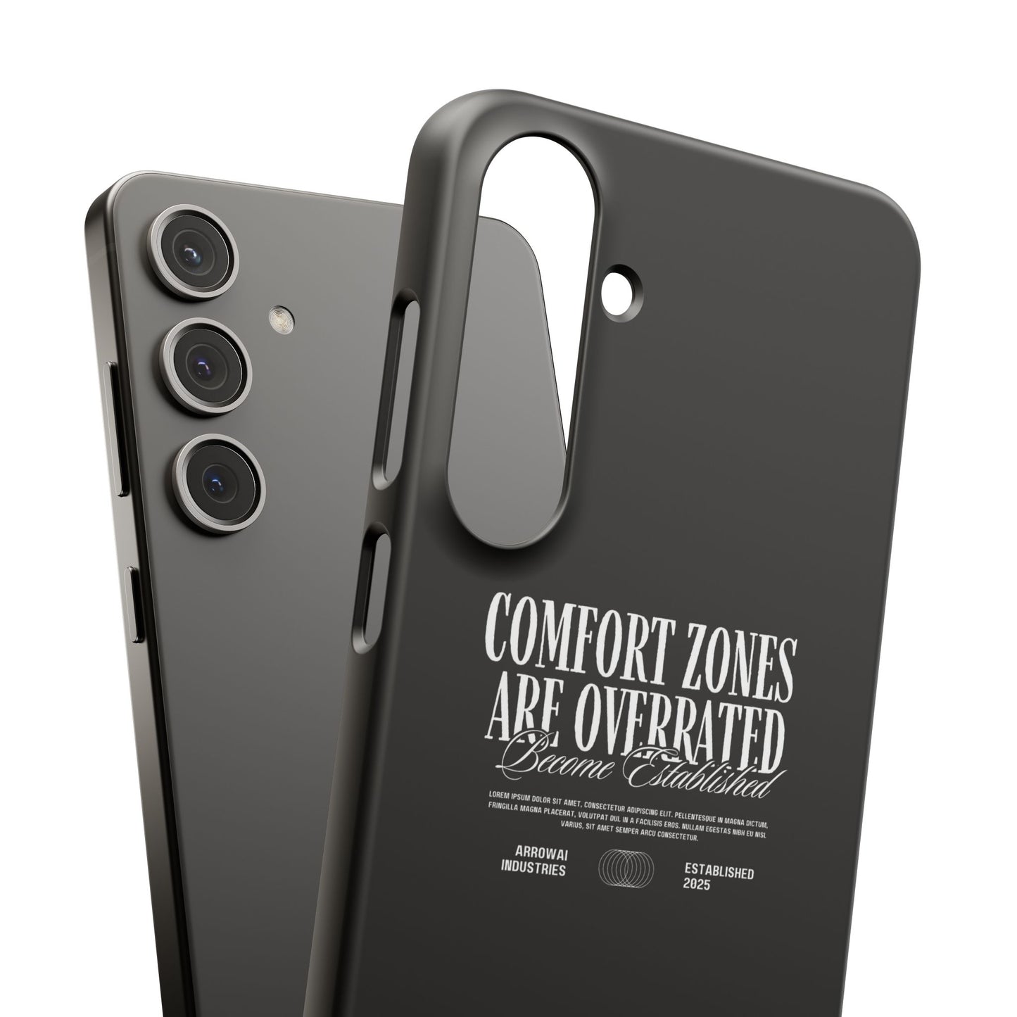 Bold Statement Snap Case – Comfort Zones Are Overrated, Phone Cover, Gift for Him/Her, Trendy Case, Motivational Accessory