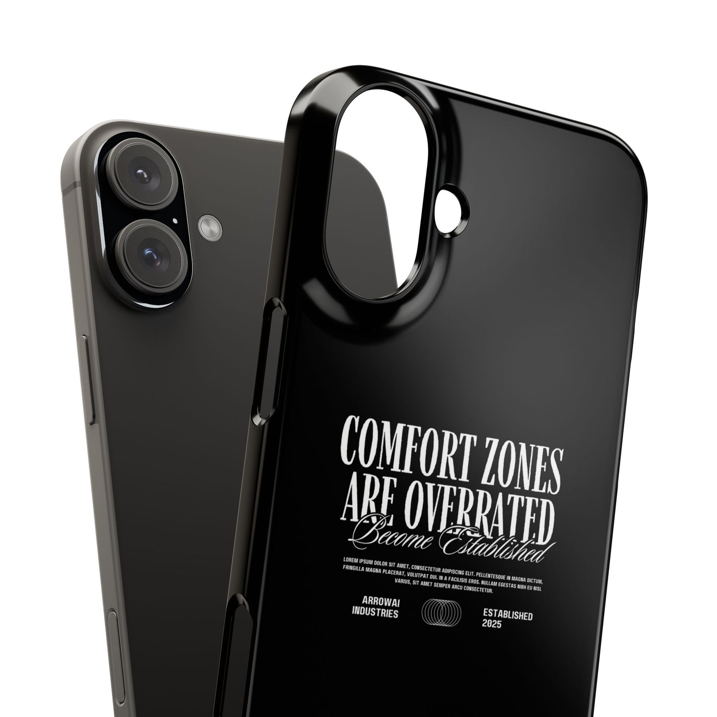 Bold Statement Snap Case – Comfort Zones Are Overrated, Phone Cover, Gift for Him/Her, Trendy Case, Motivational Accessory