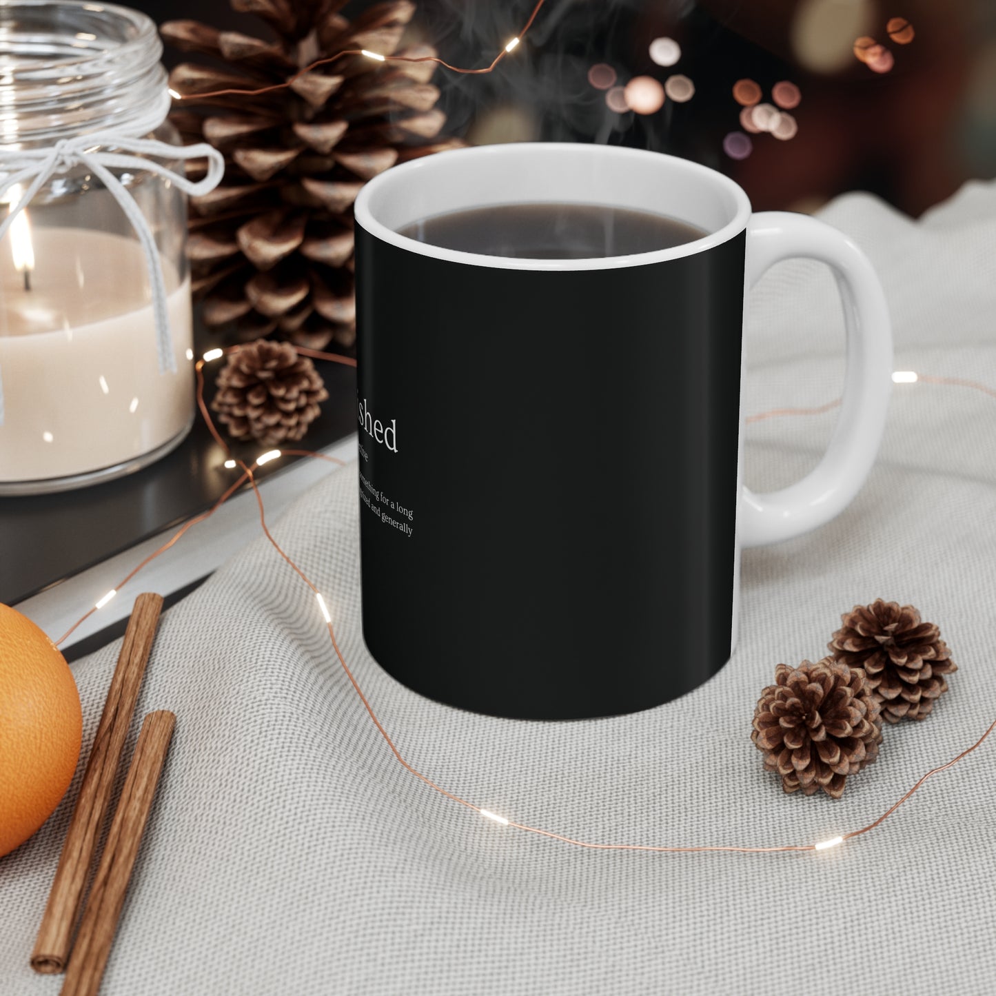 Established "Meaning " 11oz White Mug