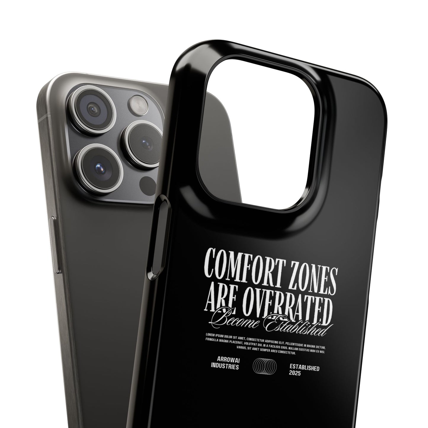 Bold Statement Snap Case – Comfort Zones Are Overrated, Phone Cover, Gift for Him/Her, Trendy Case, Motivational Accessory