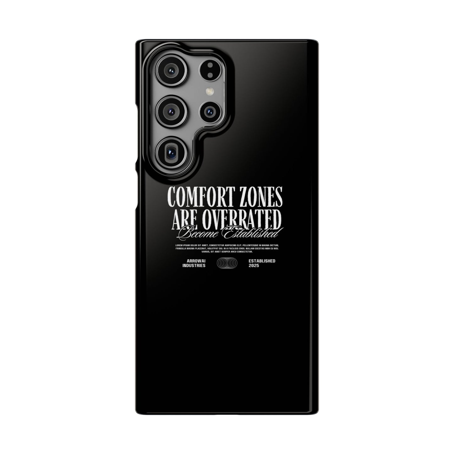 Bold Statement Snap Case – Comfort Zones Are Overrated, Phone Cover, Gift for Him/Her, Trendy Case, Motivational Accessory