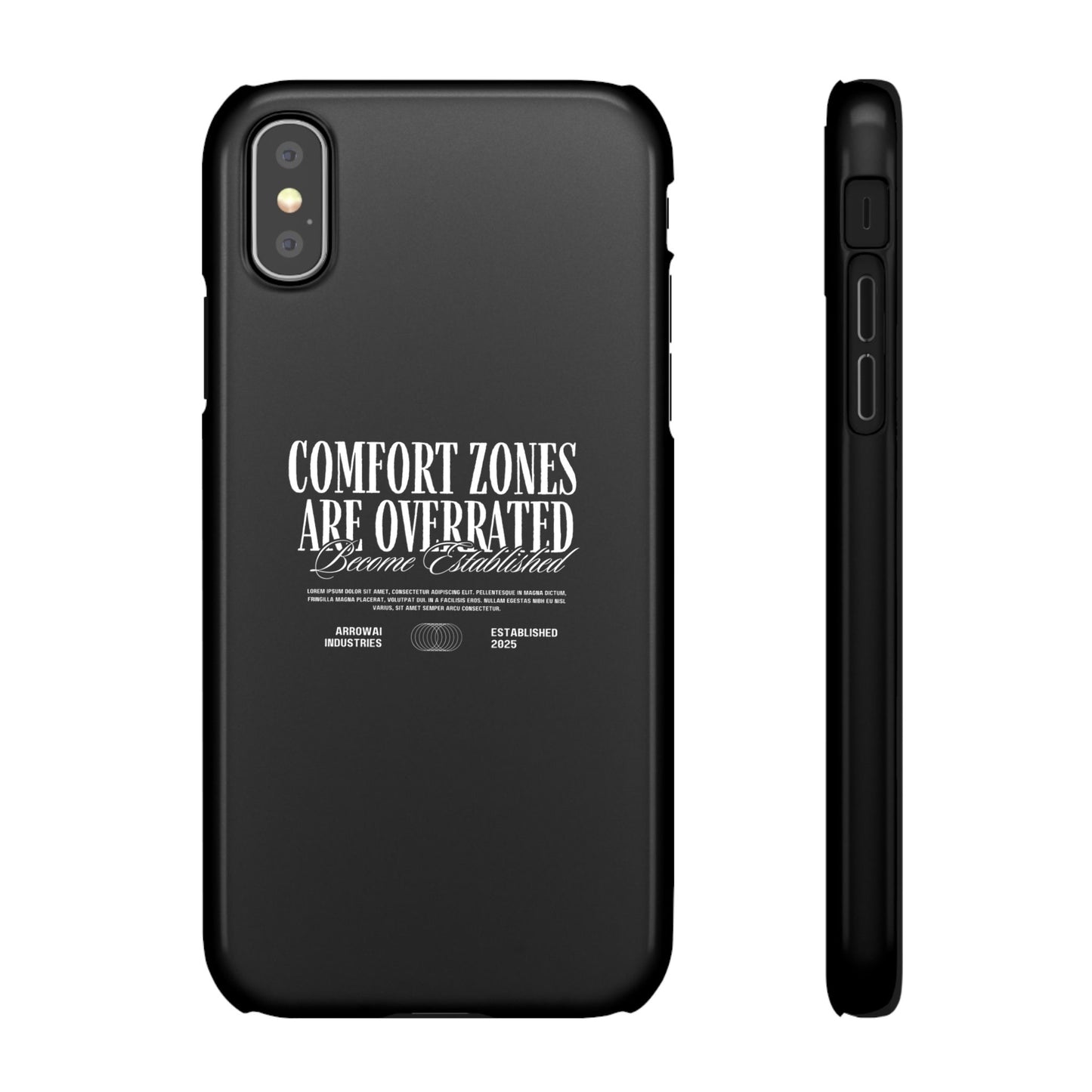Bold Statement Snap Case – Comfort Zones Are Overrated, Phone Cover, Gift for Him/Her, Trendy Case, Motivational Accessory