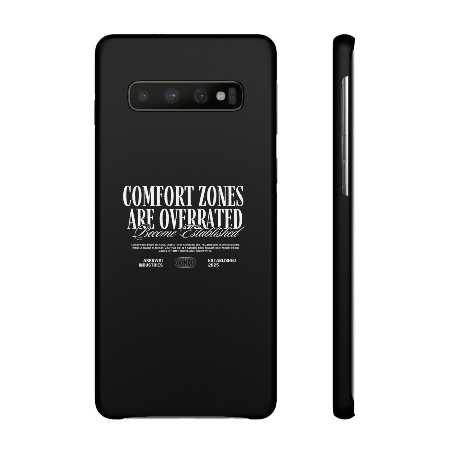 Bold Statement Snap Case – Comfort Zones Are Overrated, Phone Cover, Gift for Him/Her, Trendy Case, Motivational Accessory