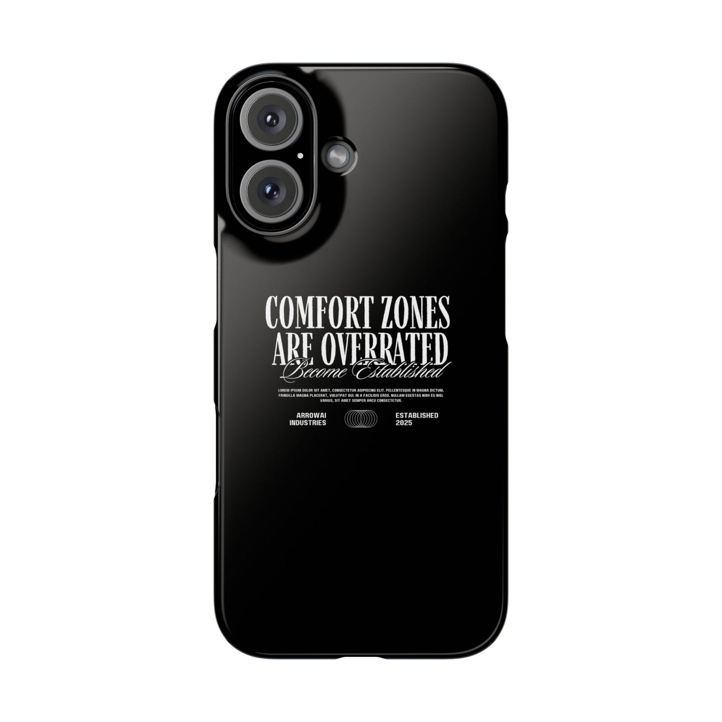 Bold Statement Snap Case – Comfort Zones Are Overrated, Phone Cover, Gift for Him/Her, Trendy Case, Motivational Accessory