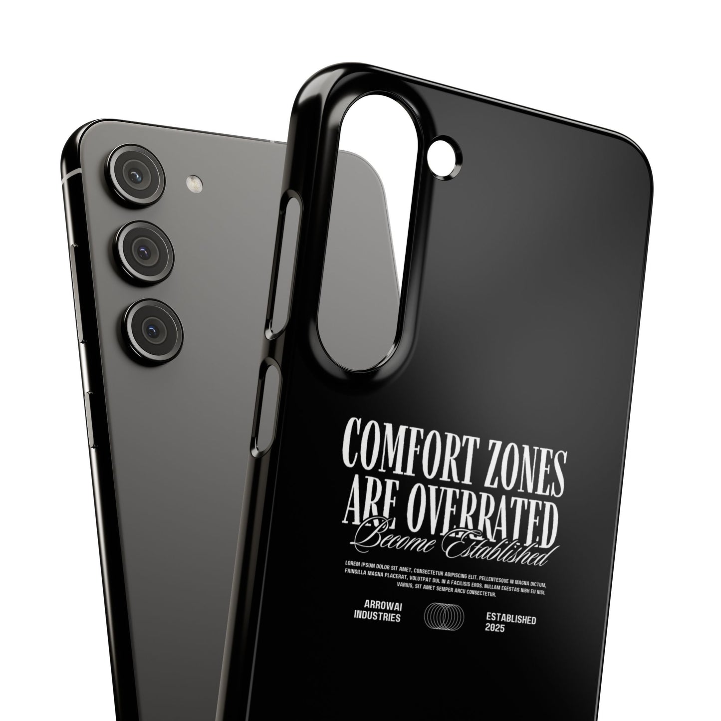 Bold Statement Snap Case – Comfort Zones Are Overrated, Phone Cover, Gift for Him/Her, Trendy Case, Motivational Accessory
