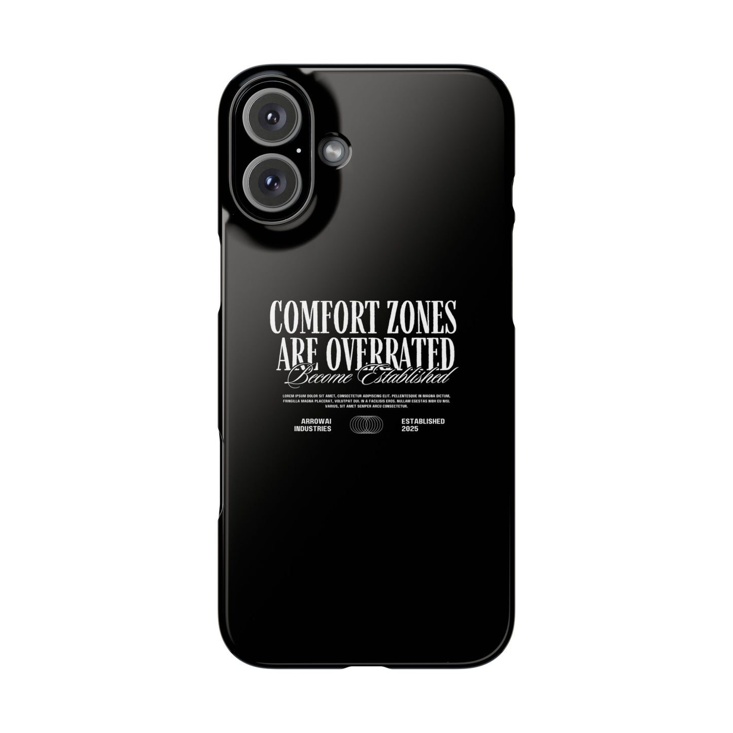 Bold Statement Snap Case – Comfort Zones Are Overrated, Phone Cover, Gift for Him/Her, Trendy Case, Motivational Accessory