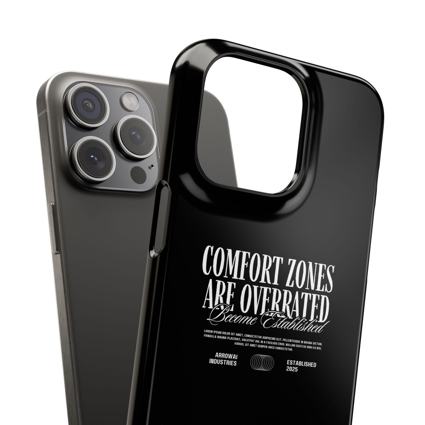 Bold Statement Snap Case – Comfort Zones Are Overrated, Phone Cover, Gift for Him/Her, Trendy Case, Motivational Accessory