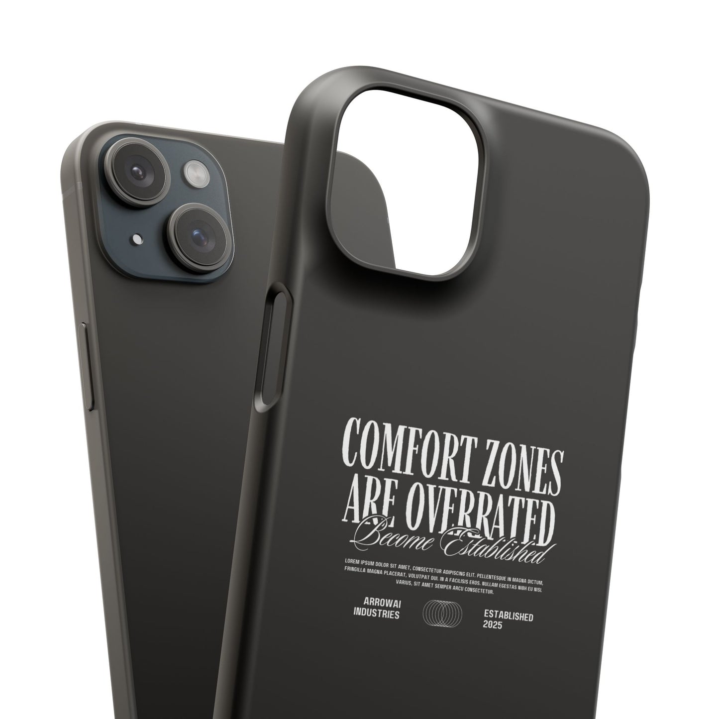 Bold Statement Snap Case – Comfort Zones Are Overrated, Phone Cover, Gift for Him/Her, Trendy Case, Motivational Accessory