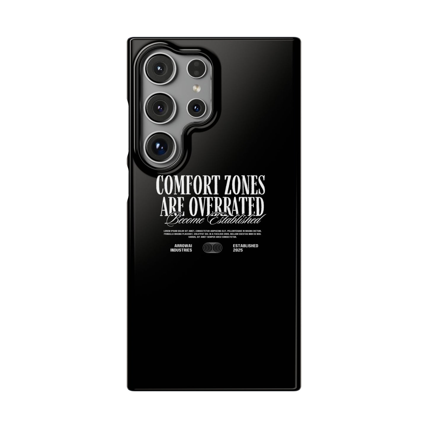 Bold Statement Snap Case – Comfort Zones Are Overrated, Phone Cover, Gift for Him/Her, Trendy Case, Motivational Accessory