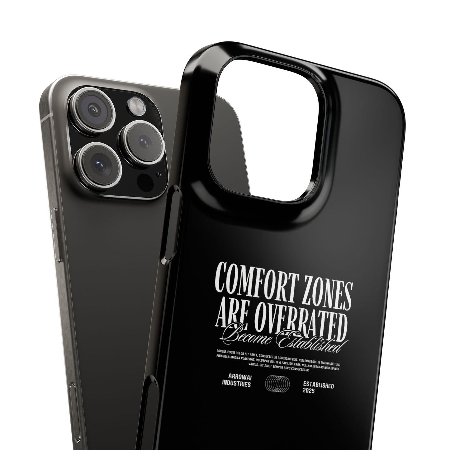 Bold Statement Snap Case – Comfort Zones Are Overrated, Phone Cover, Gift for Him/Her, Trendy Case, Motivational Accessory