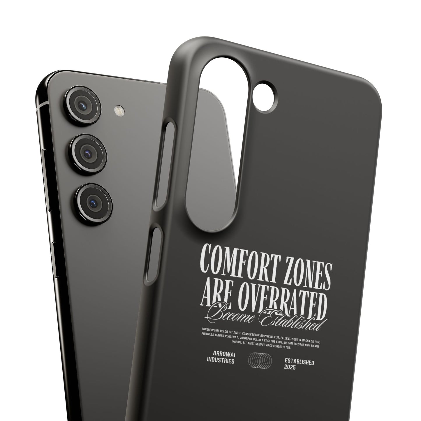 Bold Statement Snap Case – Comfort Zones Are Overrated, Phone Cover, Gift for Him/Her, Trendy Case, Motivational Accessory