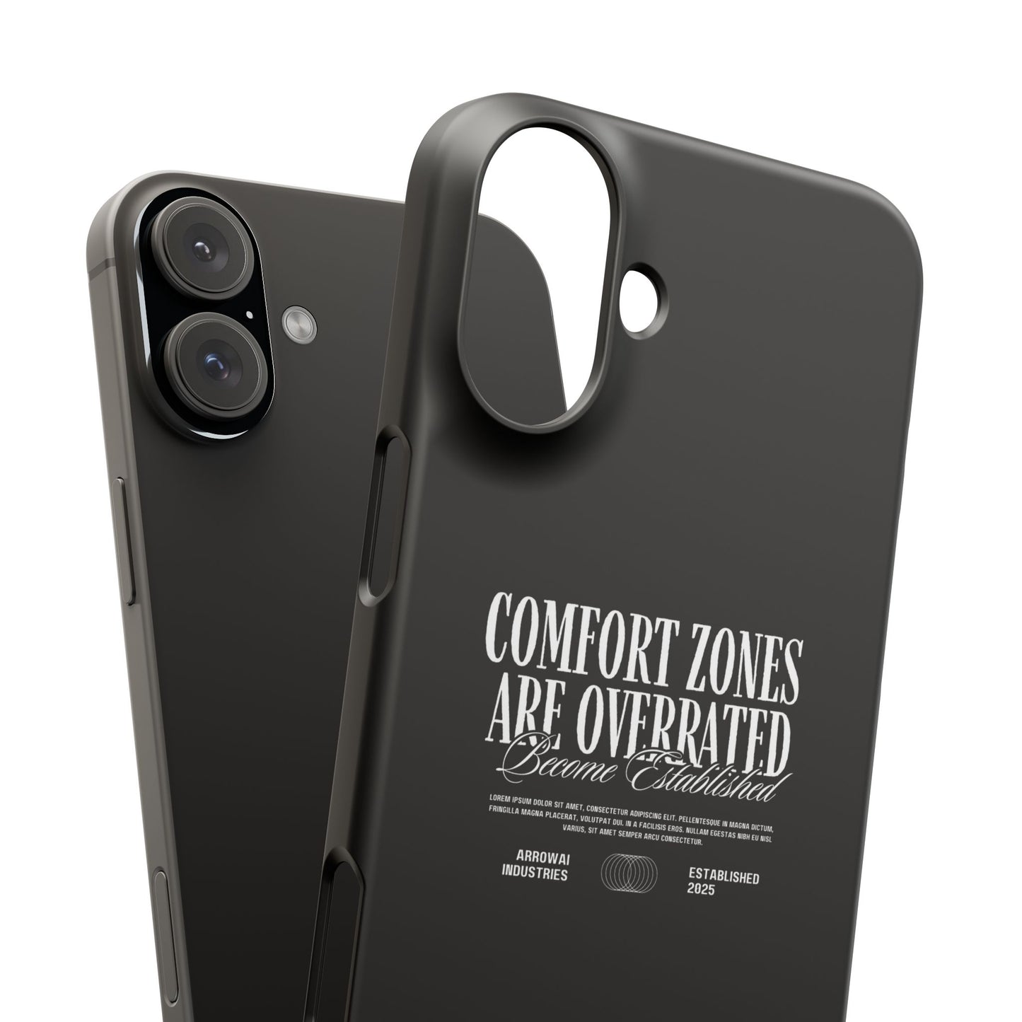 Bold Statement Snap Case – Comfort Zones Are Overrated, Phone Cover, Gift for Him/Her, Trendy Case, Motivational Accessory