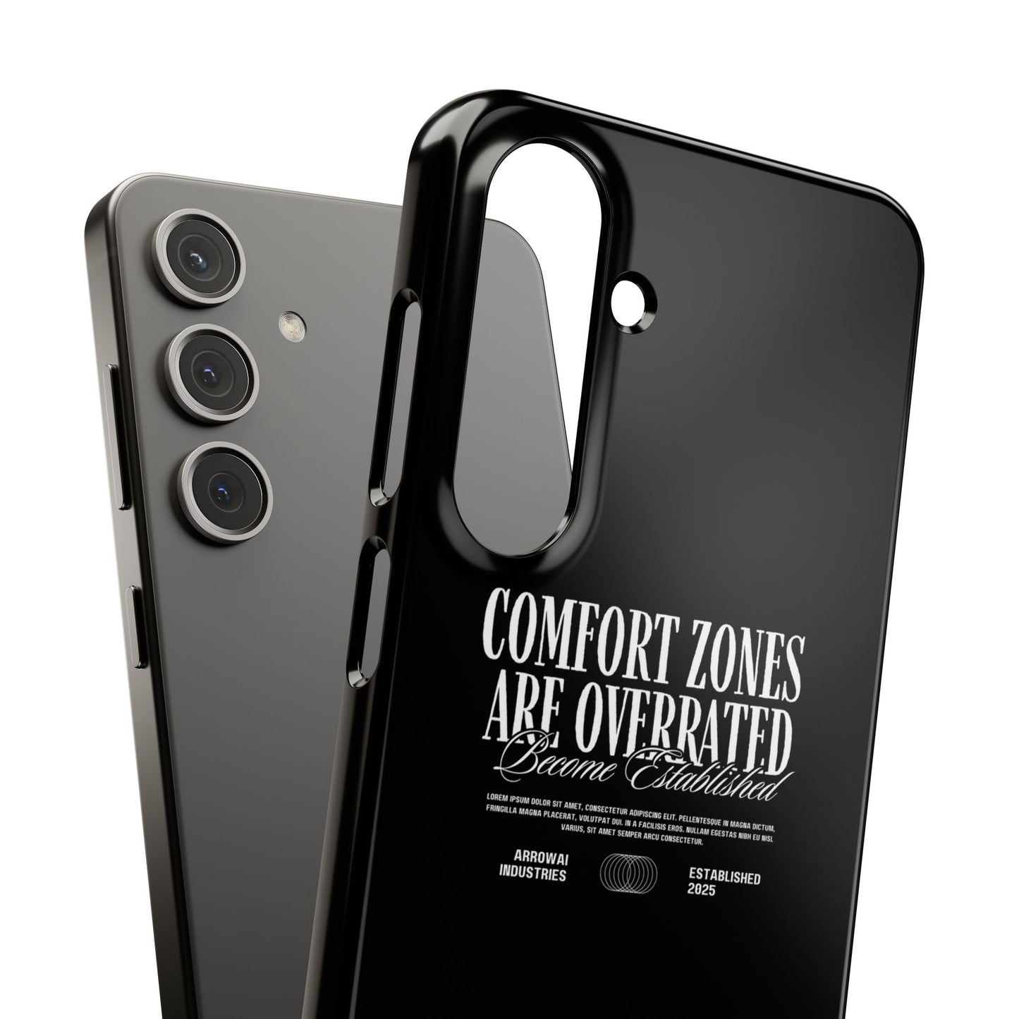 Bold Statement Snap Case – Comfort Zones Are Overrated, Phone Cover, Gift for Him/Her, Trendy Case, Motivational Accessory