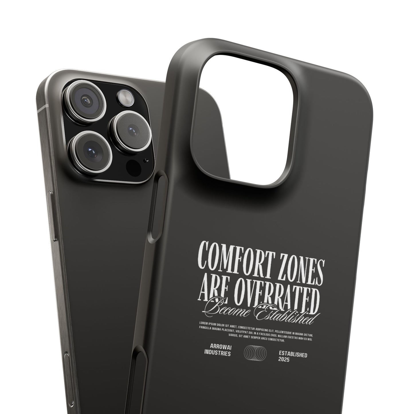 Bold Statement Snap Case – Comfort Zones Are Overrated, Phone Cover, Gift for Him/Her, Trendy Case, Motivational Accessory