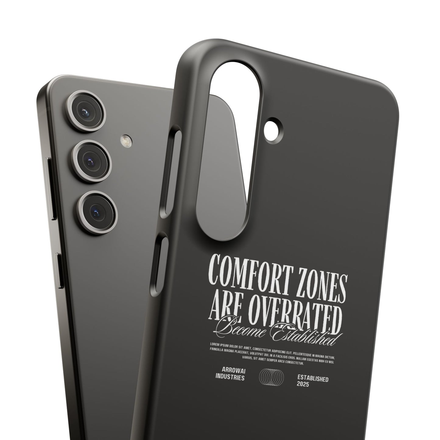 Bold Statement Snap Case – Comfort Zones Are Overrated, Phone Cover, Gift for Him/Her, Trendy Case, Motivational Accessory