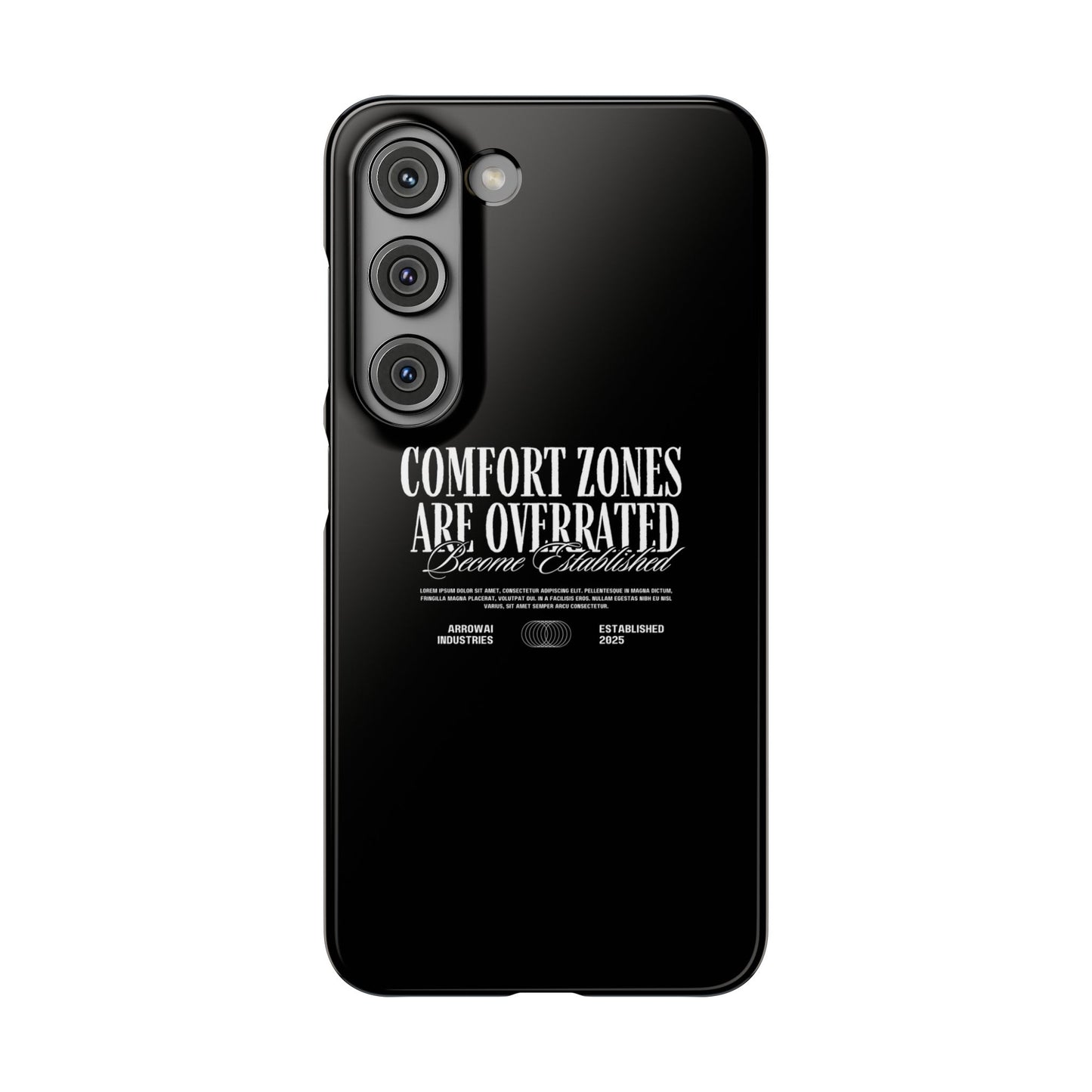Bold Statement Snap Case – Comfort Zones Are Overrated, Phone Cover, Gift for Him/Her, Trendy Case, Motivational Accessory