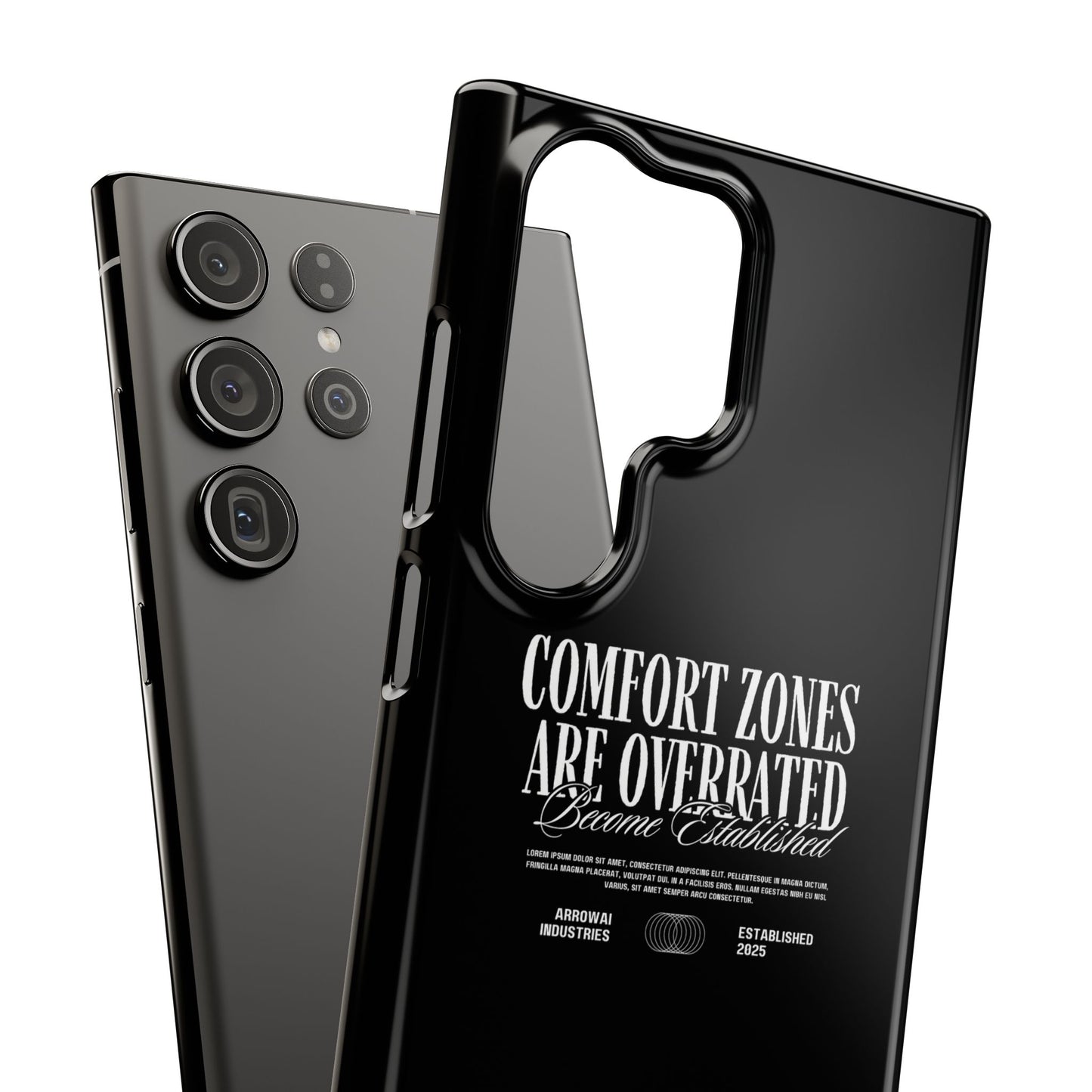 Bold Statement Snap Case – Comfort Zones Are Overrated, Phone Cover, Gift for Him/Her, Trendy Case, Motivational Accessory