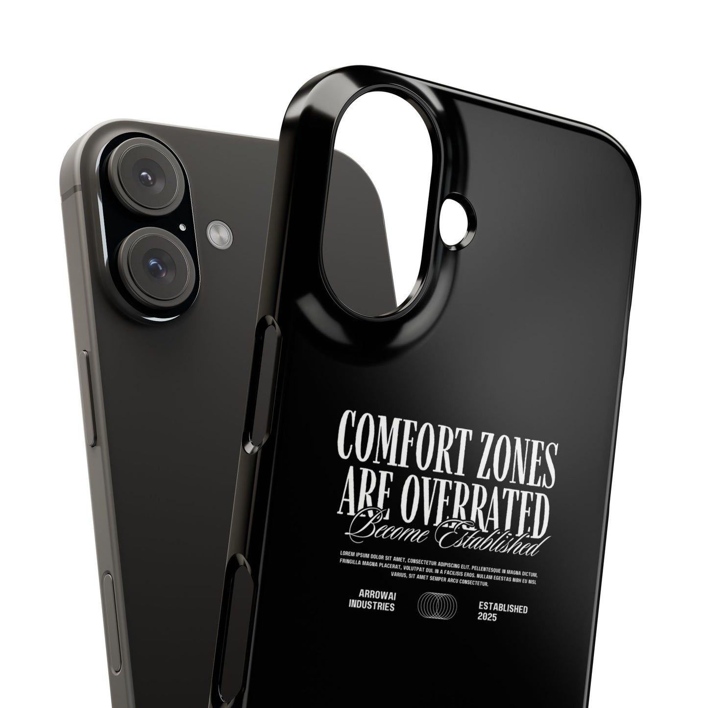 Bold Statement Snap Case – Comfort Zones Are Overrated, Phone Cover, Gift for Him/Her, Trendy Case, Motivational Accessory