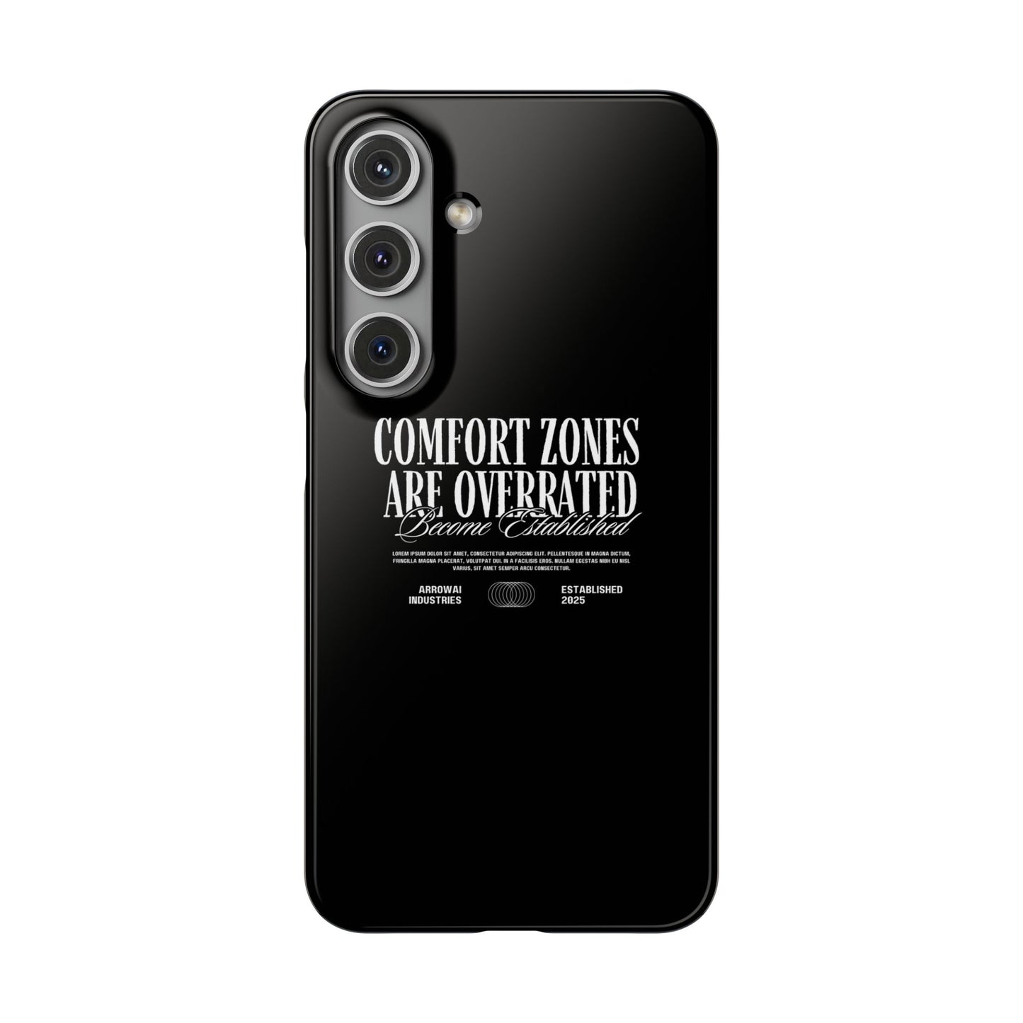 Bold Statement Snap Case – Comfort Zones Are Overrated, Phone Cover, Gift for Him/Her, Trendy Case, Motivational Accessory