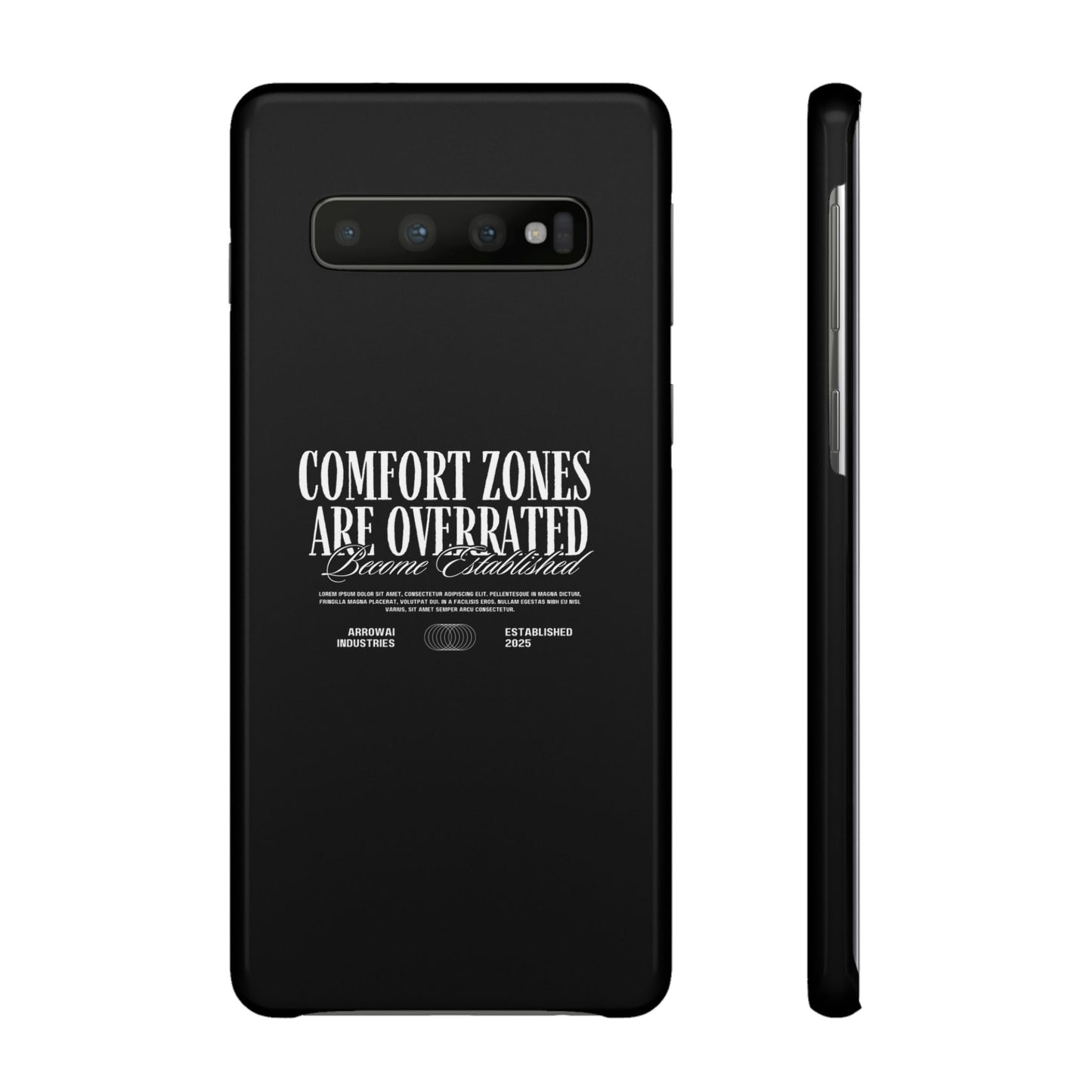 Bold Statement Snap Case – Comfort Zones Are Overrated, Phone Cover, Gift for Him/Her, Trendy Case, Motivational Accessory