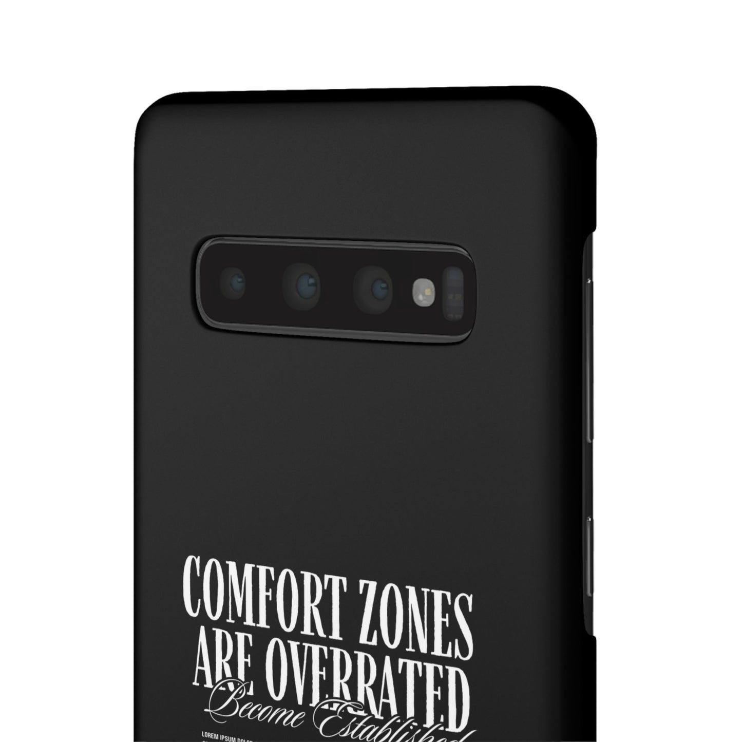 Bold Statement Snap Case – Comfort Zones Are Overrated, Phone Cover, Gift for Him/Her, Trendy Case, Motivational Accessory