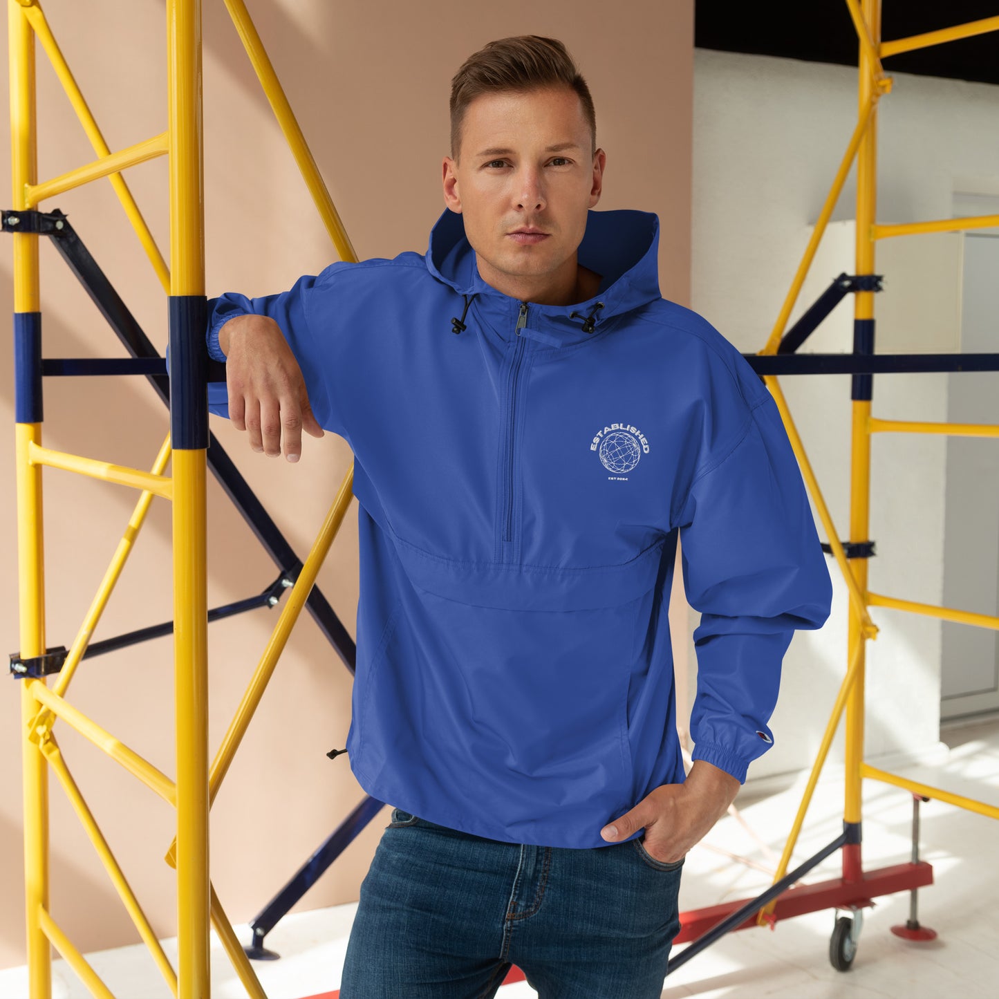 Embroidered Established X Champion Packable Jacket