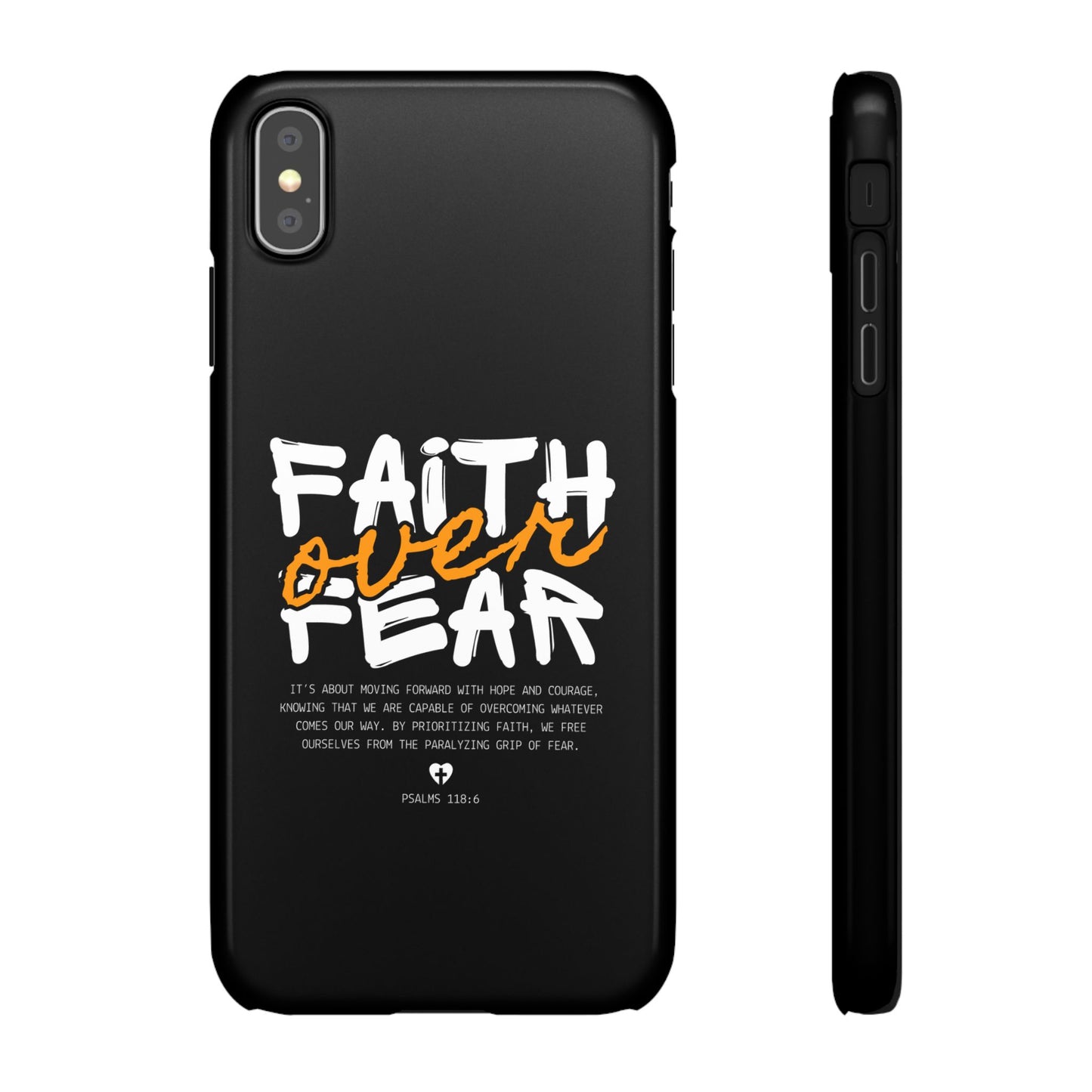 Faith Over Fear Phone Case — Christian Inspirational Snap Case