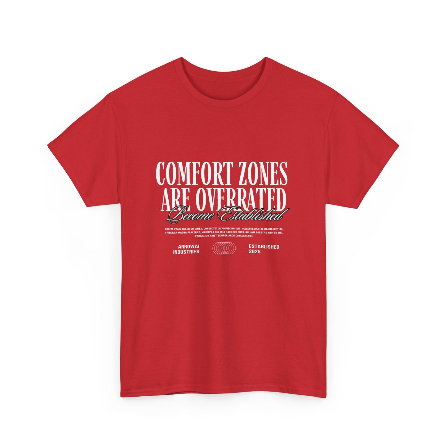 Comfort Zones Unisex Heavy Cotton Tee, Inspirational T-Shirt, Motivational Apparel, Gift for Courage Seekers, Casual Wear