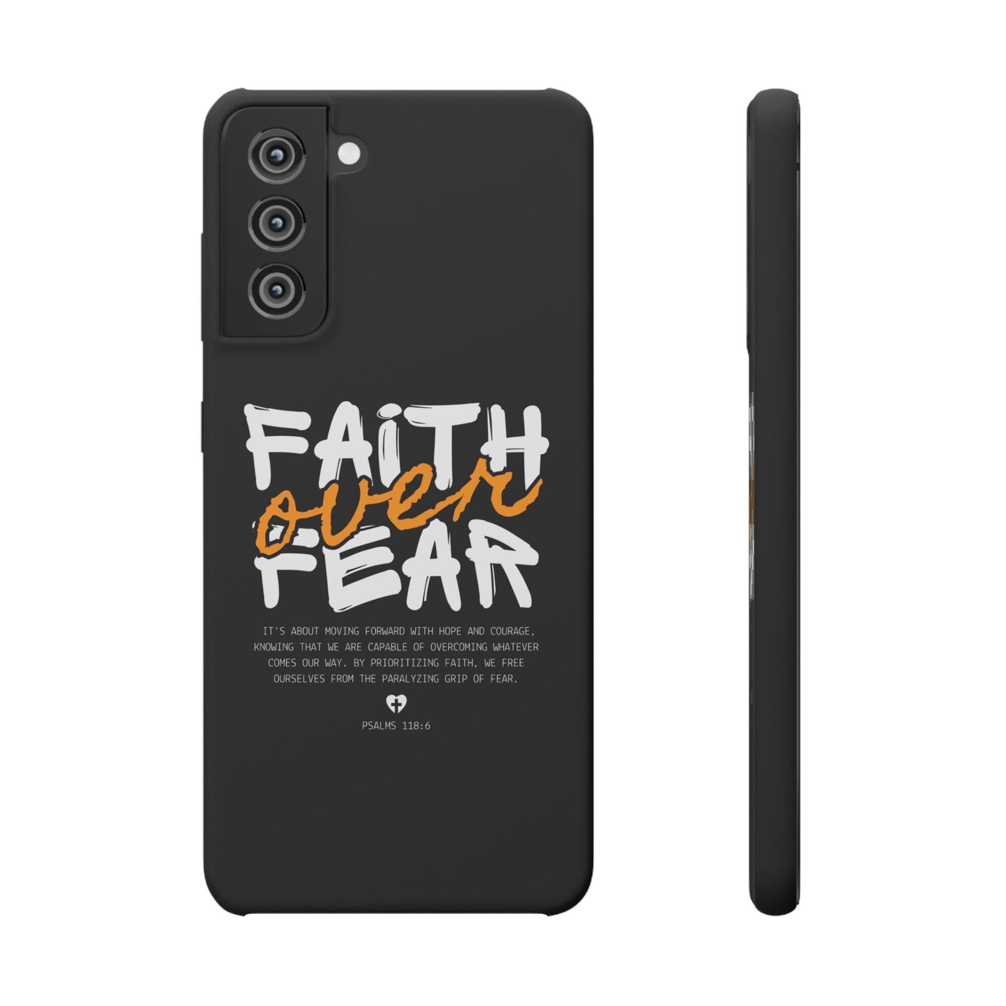 Faith Over Fear Phone Case — Christian Inspirational Snap Case