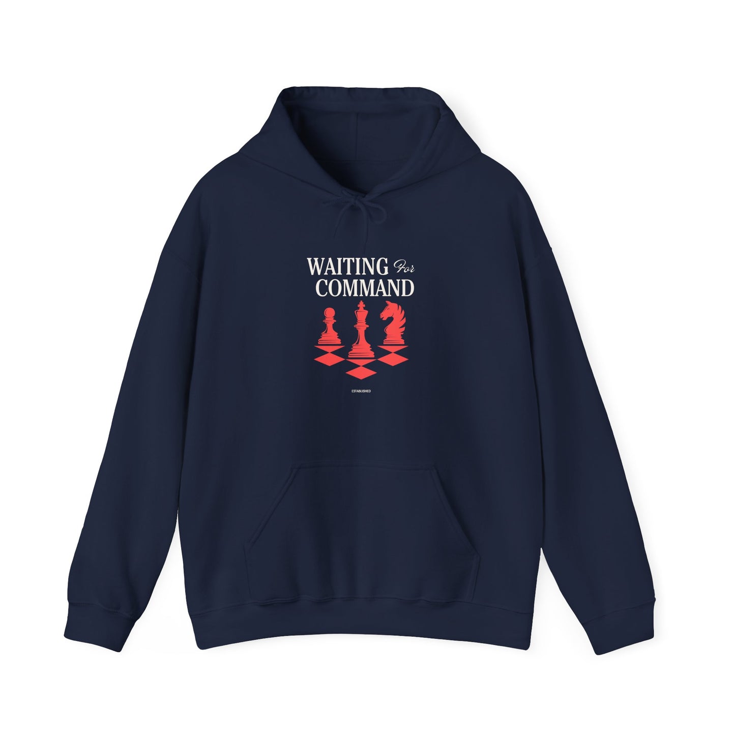 Chess Pieces Hoodie — Minimal Red Chess Design for Players & Fans