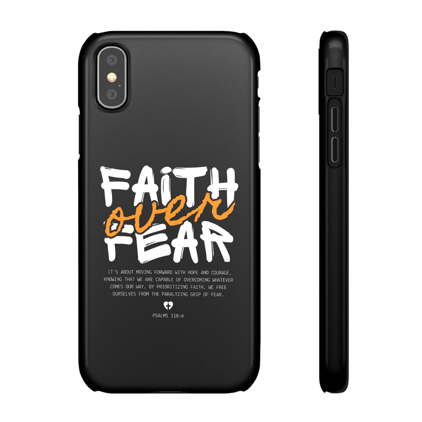 Faith Over Fear Phone Case — Christian Inspirational Snap Case