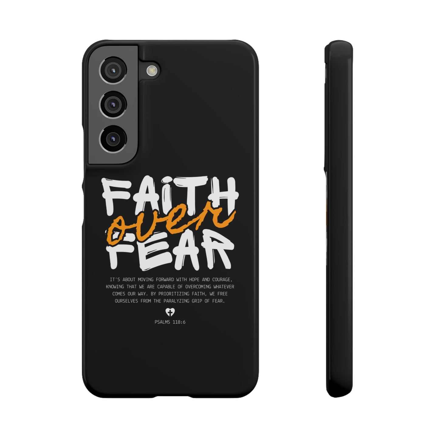 Faith Over Fear Phone Case — Christian Inspirational Snap Case