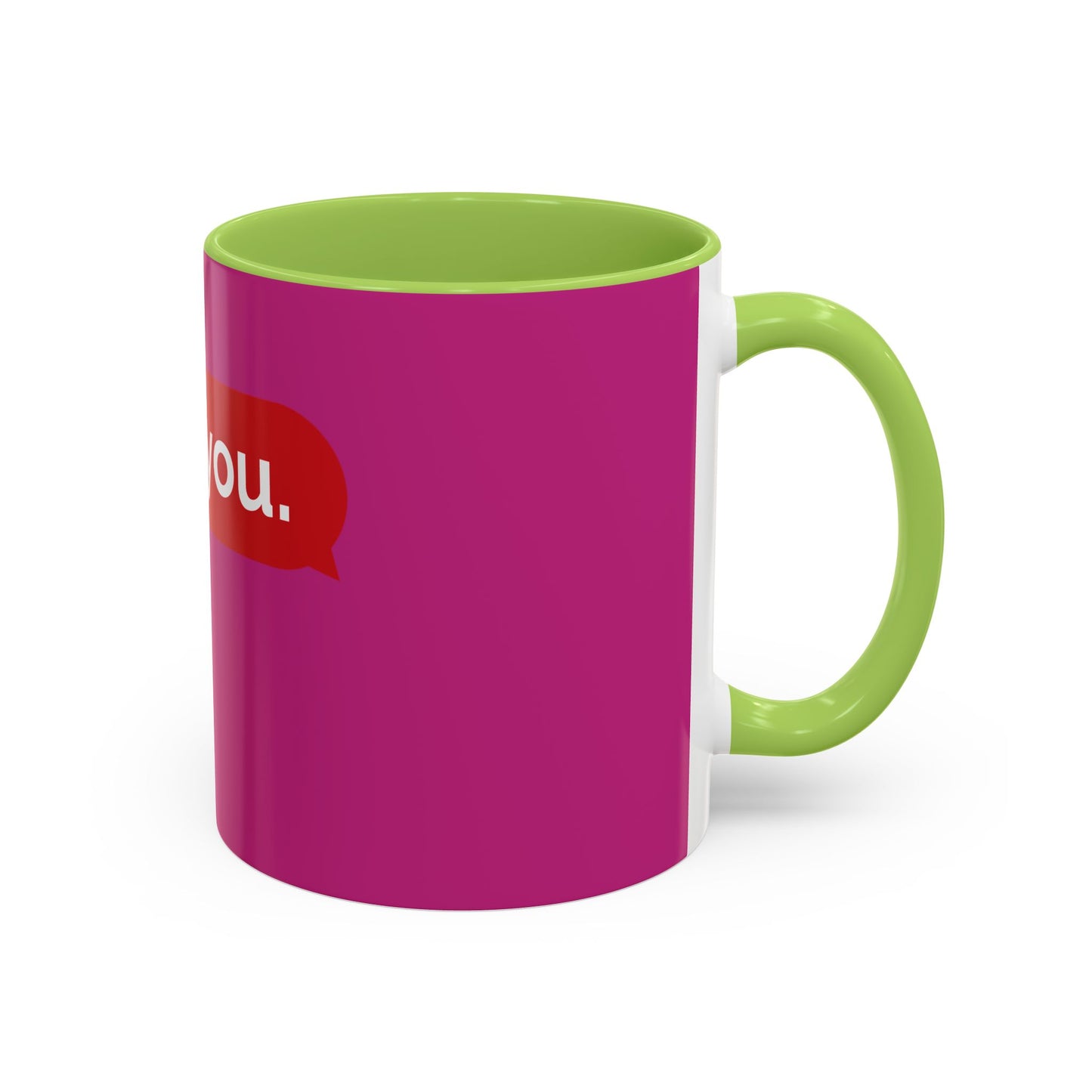 Love You, Tnx. Accent Coffee Mug — Cute Text Message Romance Gift (11/15oz)