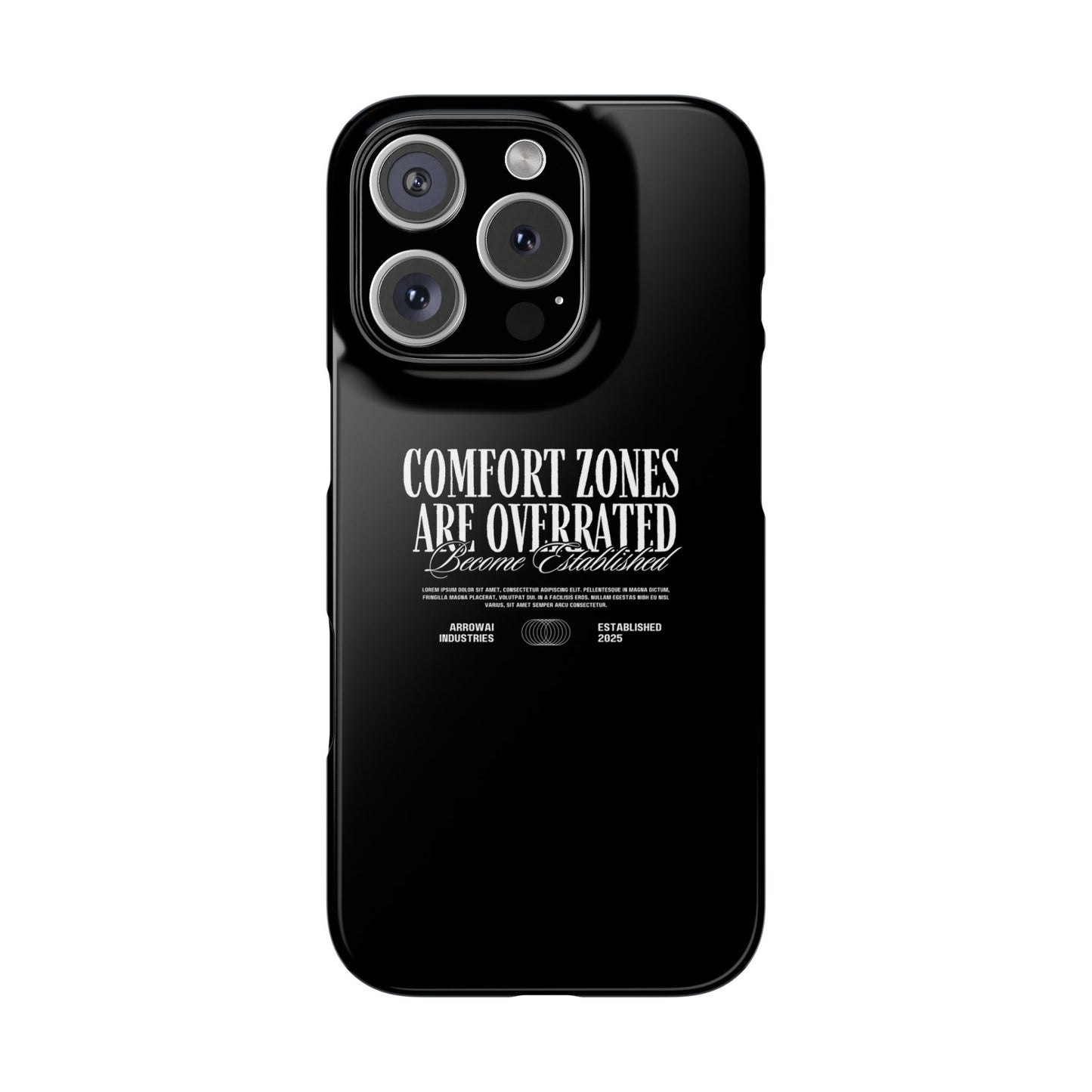Bold Statement Snap Case – Comfort Zones Are Overrated, Phone Cover, Gift for Him/Her, Trendy Case, Motivational Accessory