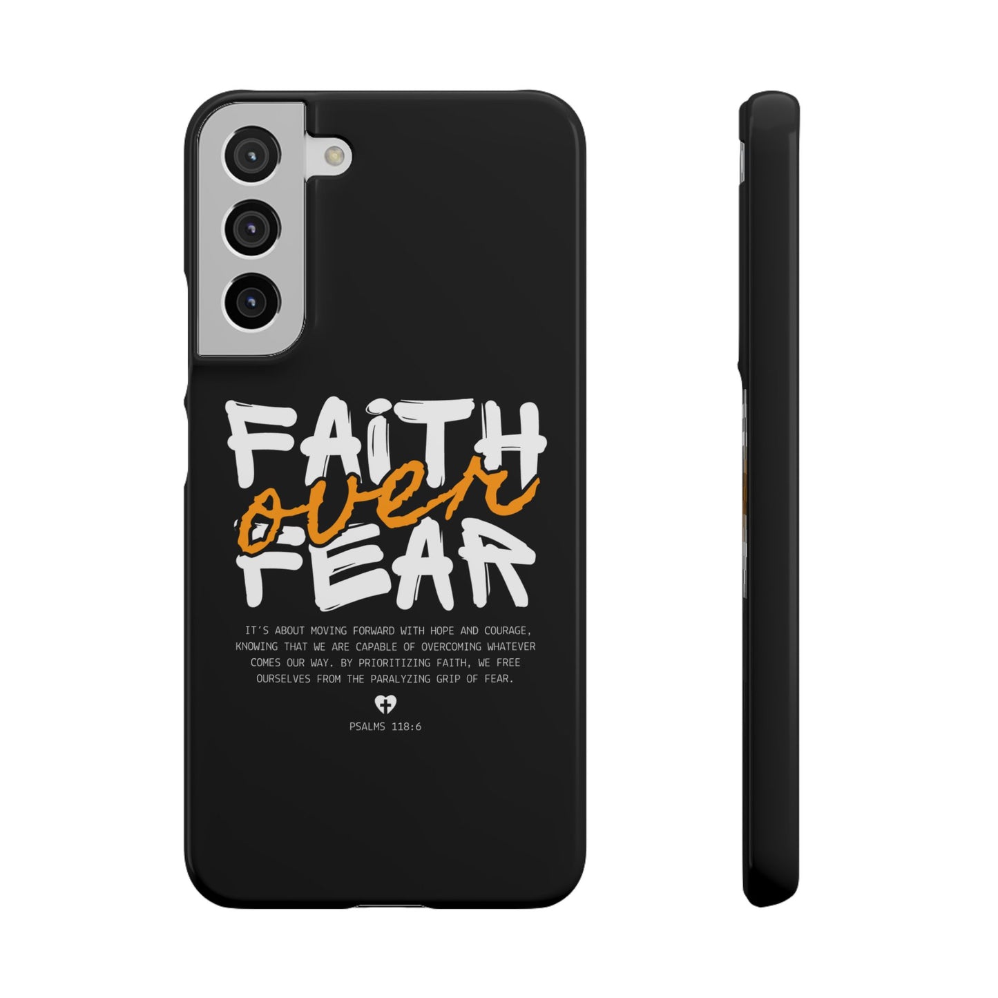 Faith Over Fear Phone Case — Christian Inspirational Snap Case