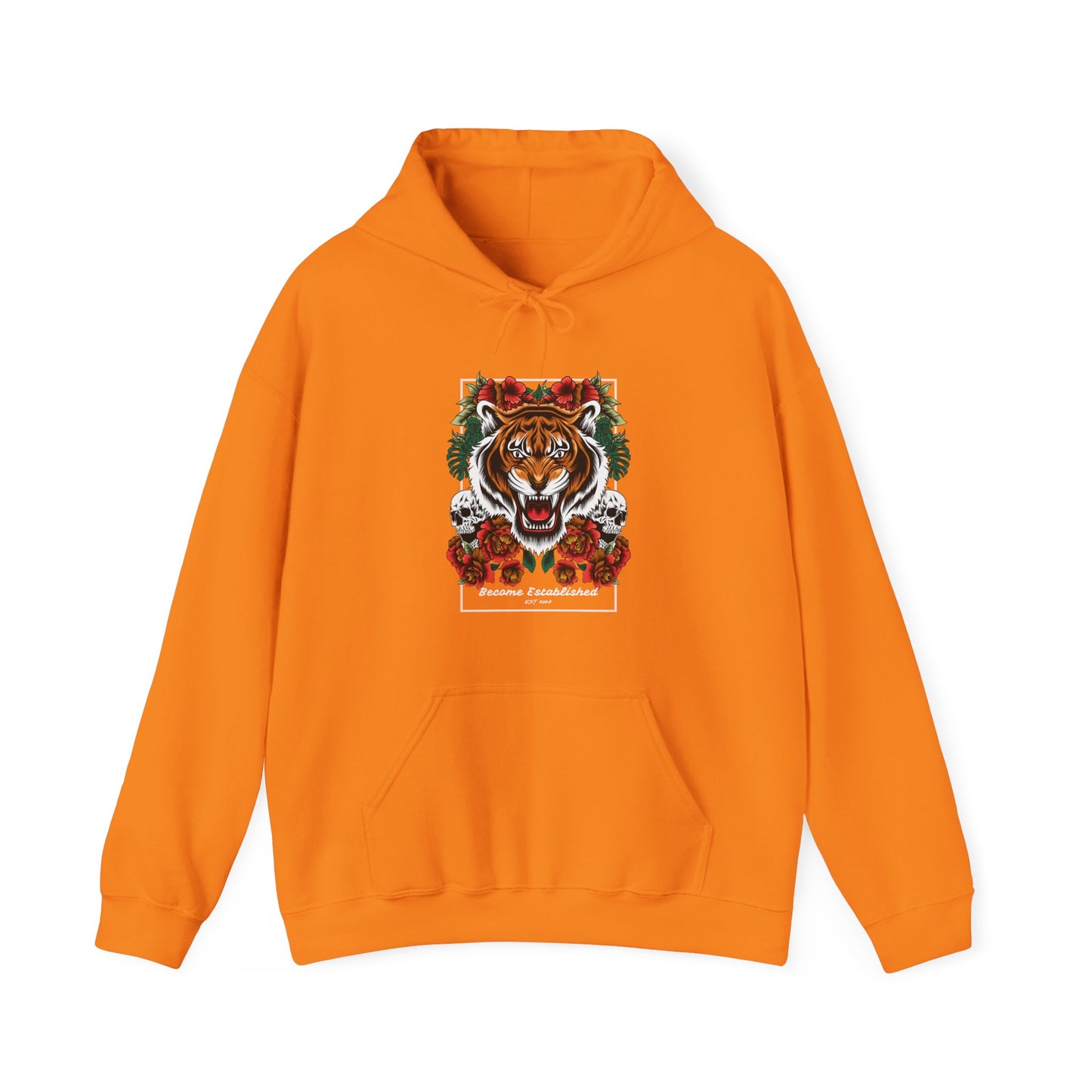 Festive Tiger Hooded Sweatshirt | Holiday Sweatshirt, Christmas Apparel, Unisex Hoodie, Gift for Animal Lovers, Cozy Winter Wear