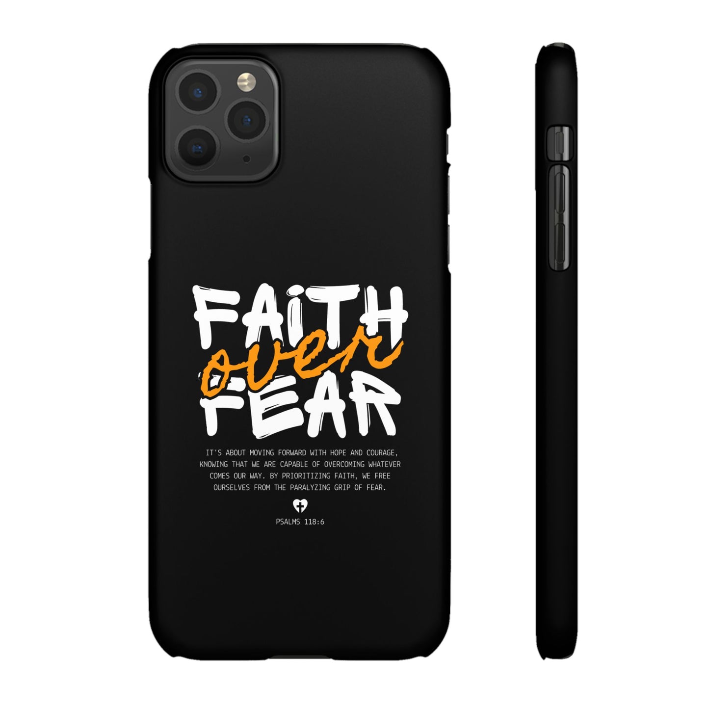 Faith Over Fear Phone Case — Christian Inspirational Snap Case