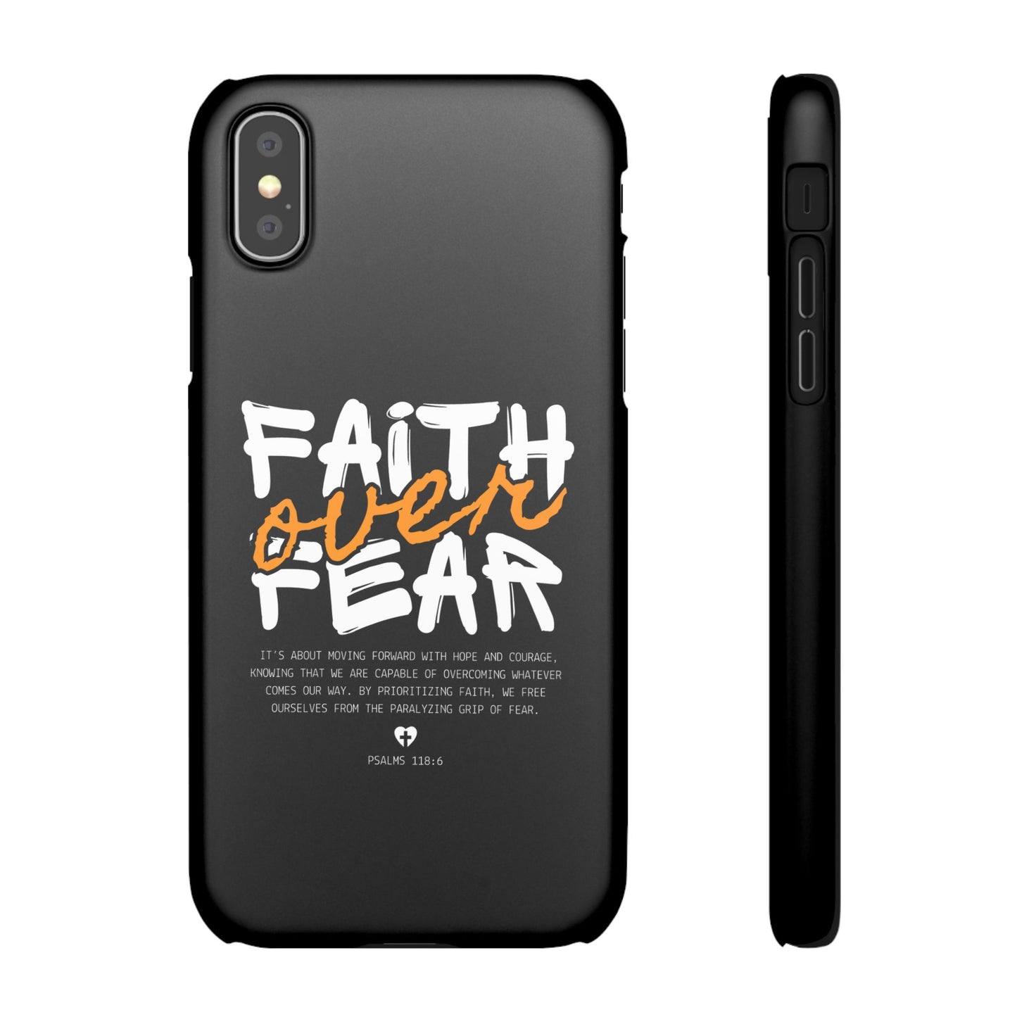 Faith Over Fear Phone Case — Christian Inspirational Snap Case