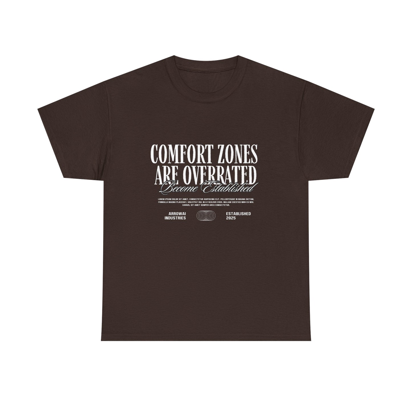 Comfort Zones Unisex Heavy Cotton Tee, Inspirational T-Shirt, Motivational Apparel, Gift for Courage Seekers, Casual Wear