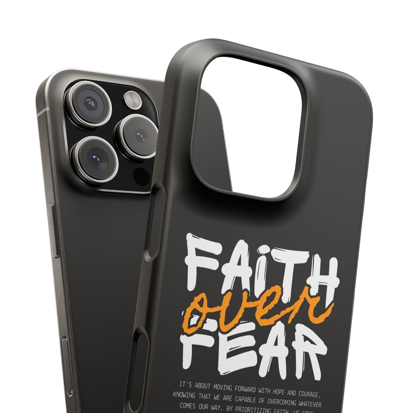 Faith Over Fear Phone Case — Christian Inspirational Snap Case