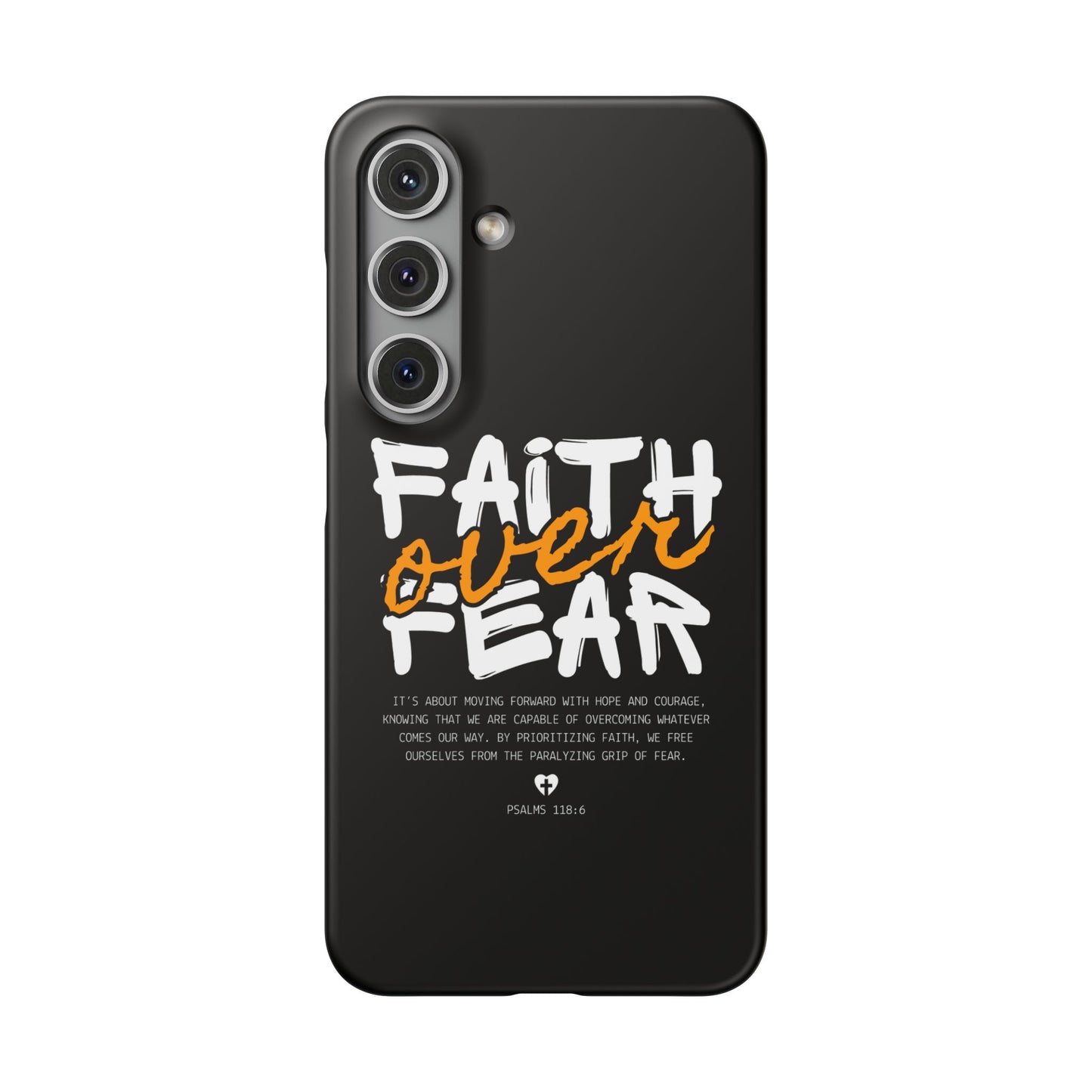Faith Over Fear Phone Case — Christian Inspirational Snap Case